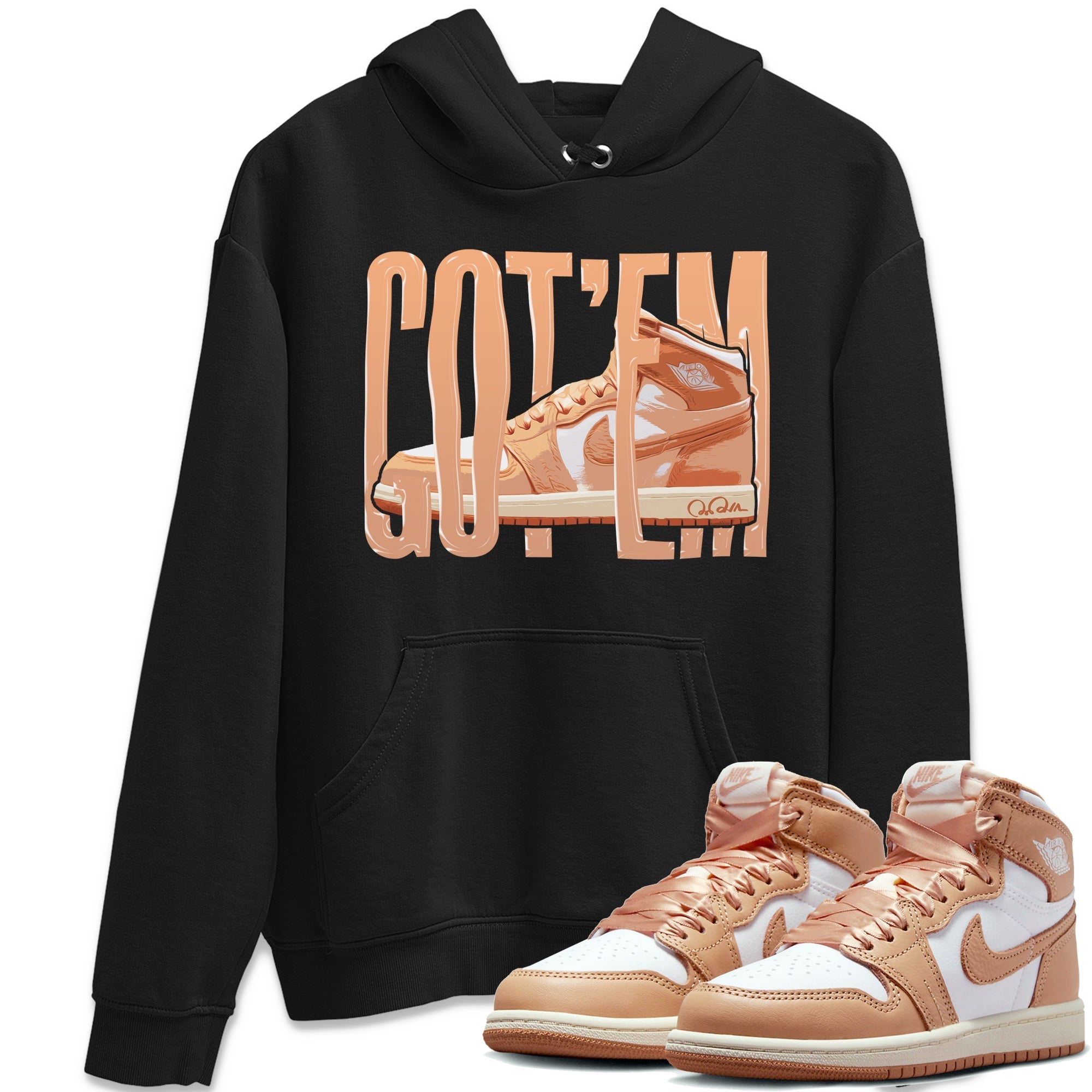 Air Jordan 1 Praline shirt to match jordans Wiggling Gotem Streetwear Sneaker Shirt AJ1Praline Drip Gear Zone Sneaker Matching Clothing Unisex Black 1 T-Shirt