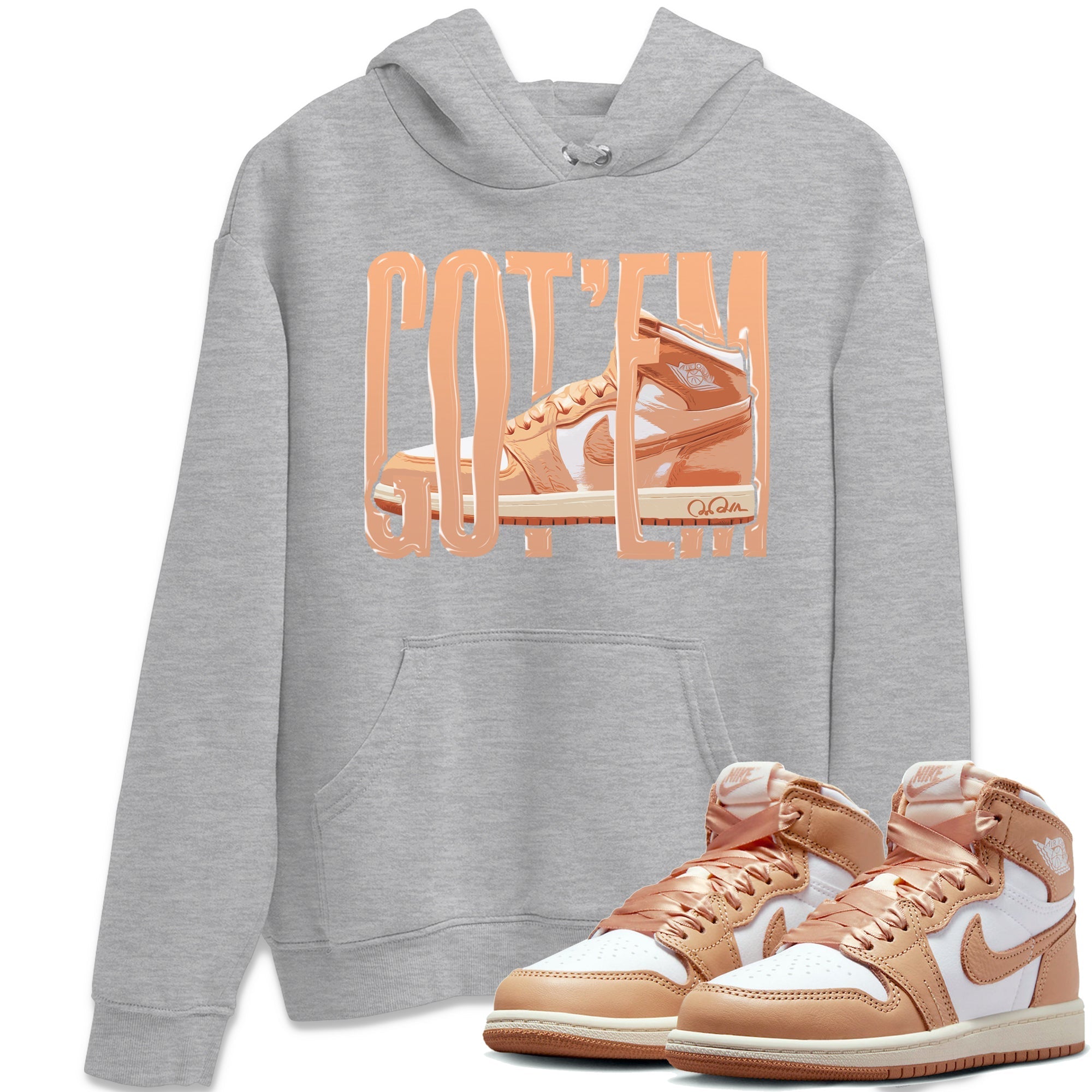 Air Jordan 1 Praline shirt to match jordans Wiggling Gotem Streetwear Sneaker Shirt AJ1Praline Drip Gear Zone Sneaker Matching Clothing Unisex Heather Grey 1 T-Shirt