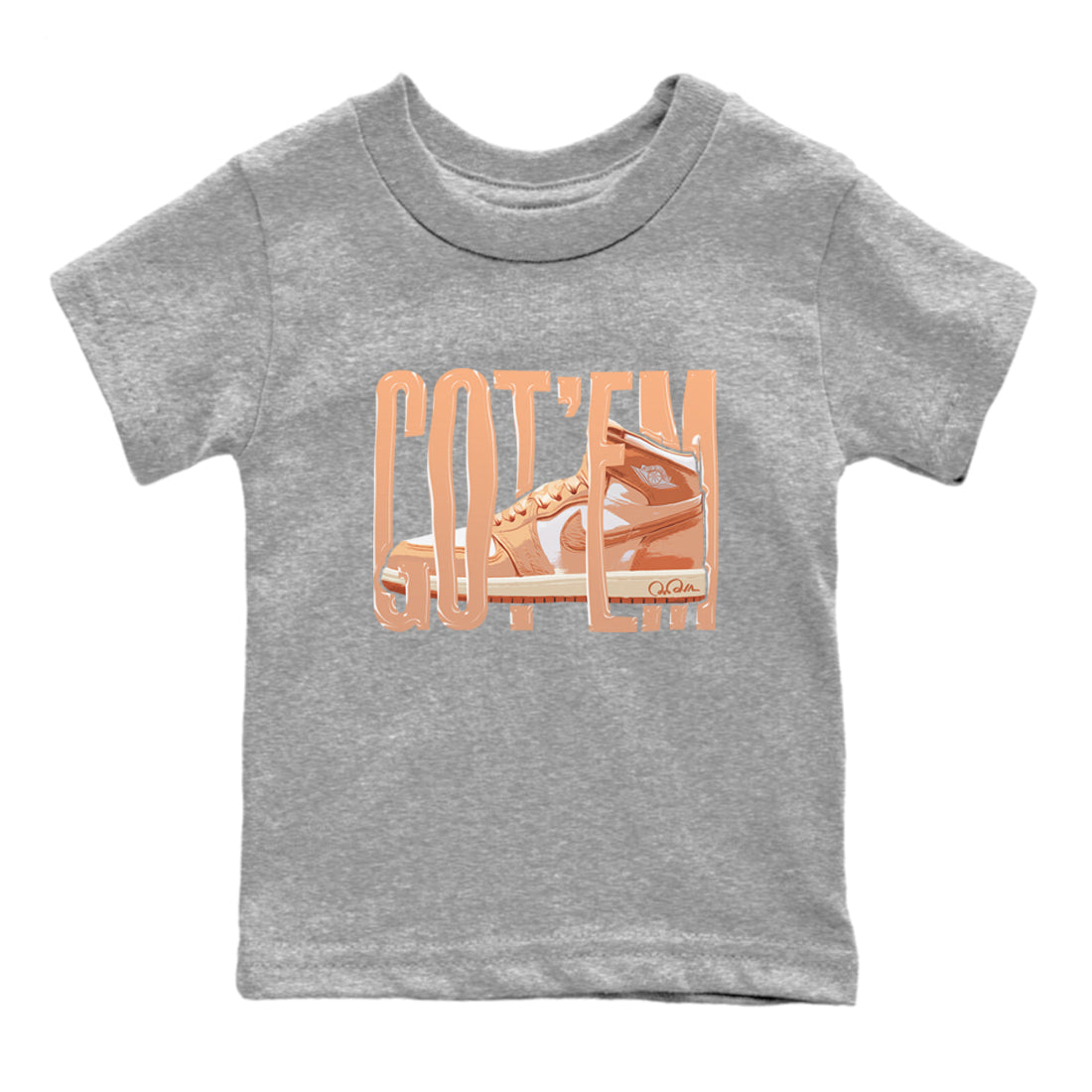 Air Jordan 1 Praline shirt to match jordans Wiggling Gotem Streetwear Sneaker Shirt AJ1Praline Drip Gear Zone Sneaker Matching Clothing Baby Toddler Heather Grey 2 T-Shirt