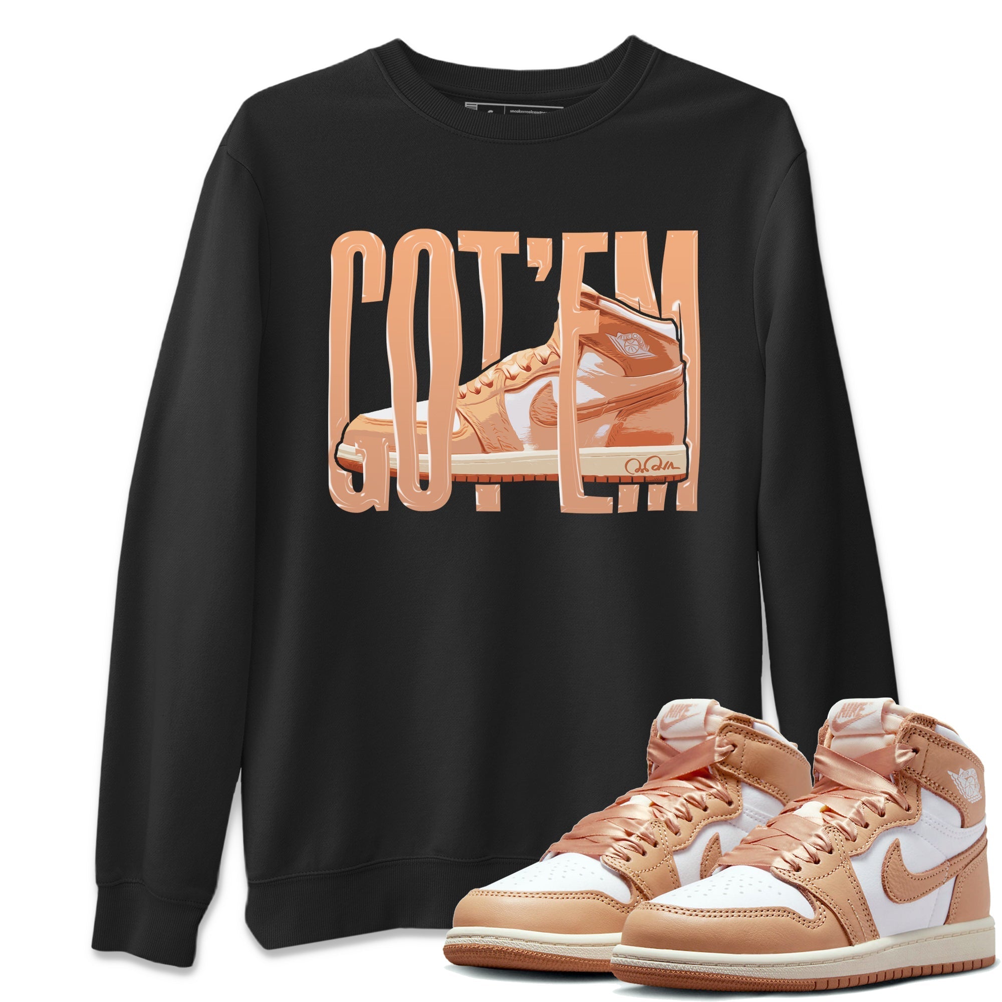 Air Jordan 1 Praline shirt to match jordans Wiggling Gotem Streetwear Sneaker Shirt AJ1Praline Drip Gear Zone Sneaker Matching Clothing Unisex Black 1 T-Shirt