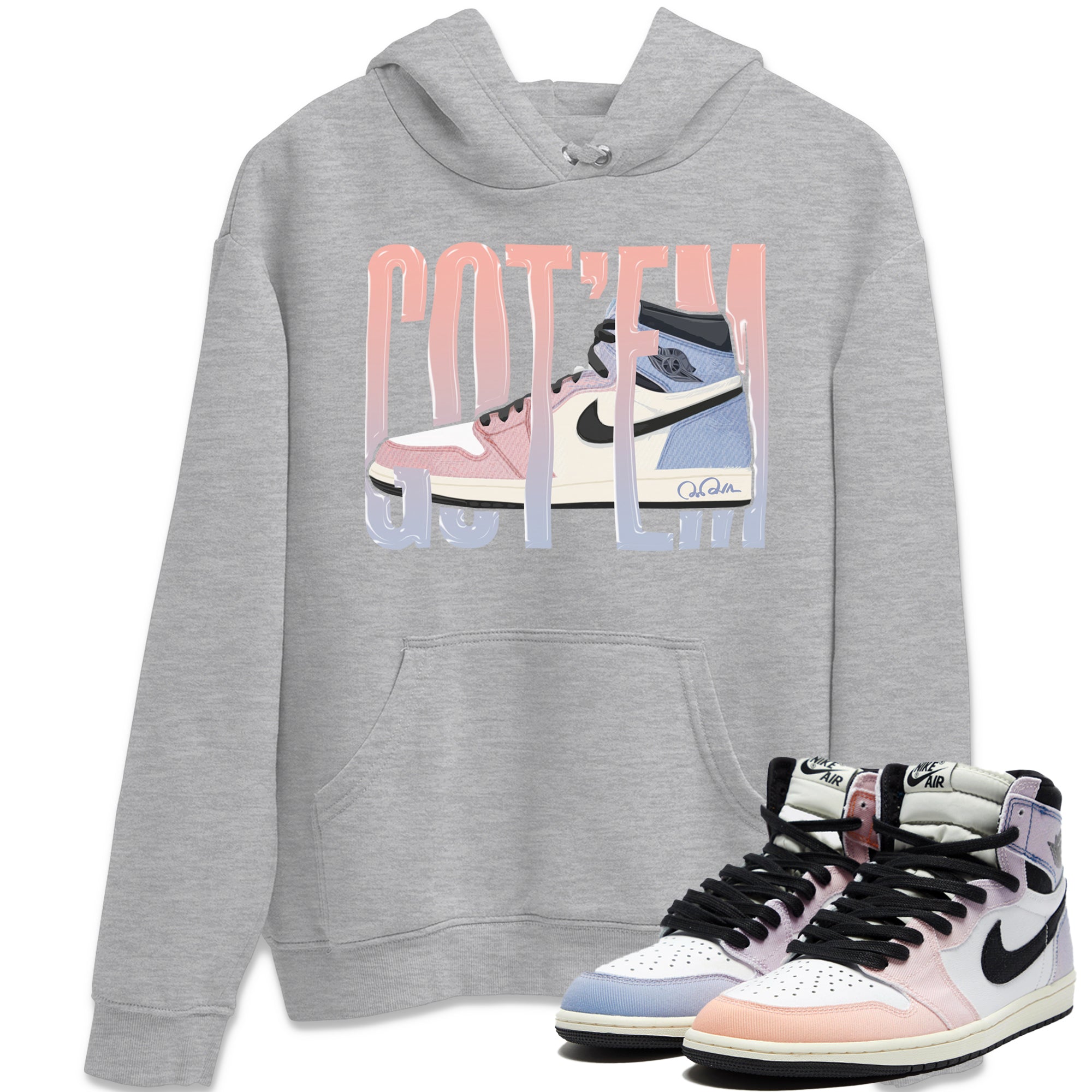 Air Jordan 1 Skyline Shirt To Match Jordans Wiggling Gotem Sneaker Tees AJ1 Skyline Drip Gear Zone Sneaker Matching Clothing Unisex Shirts Heather Grey 1