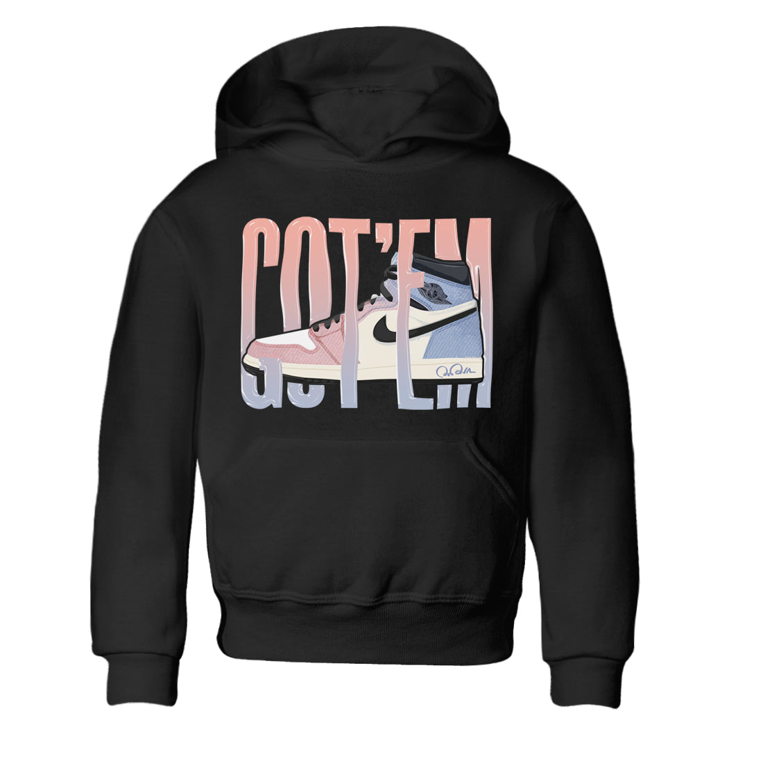 Air Jordan 1 Skyline Shirt To Match Jordans Wiggling Gotem Sneaker Tees AJ1 Skyline Drip Gear Zone Sneaker Matching Clothing Kids Shirts Black 2
