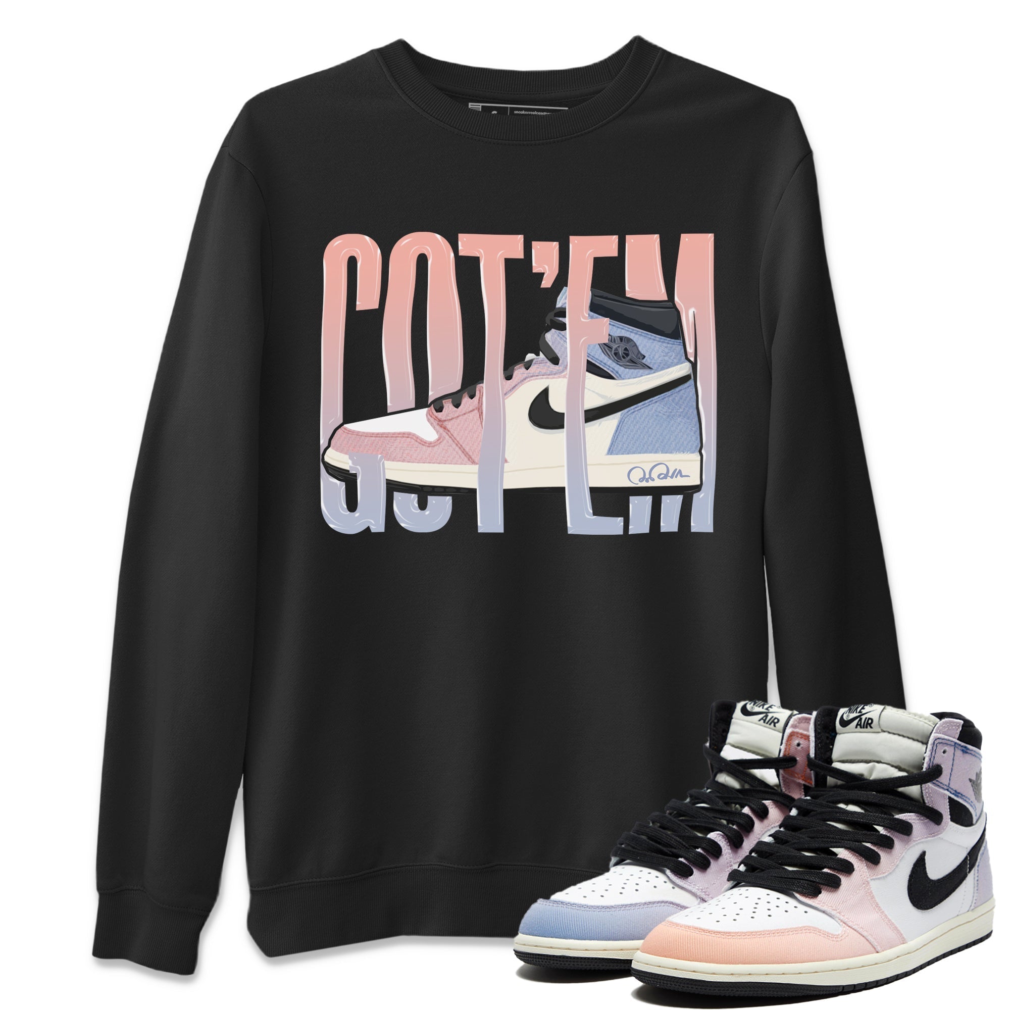 Air Jordan 1 Skyline Wiggling Gotem Crew Neck Sneaker Tees Air Jordan 1 Skyline Sneaker T-Shirts Washing and Care Tip