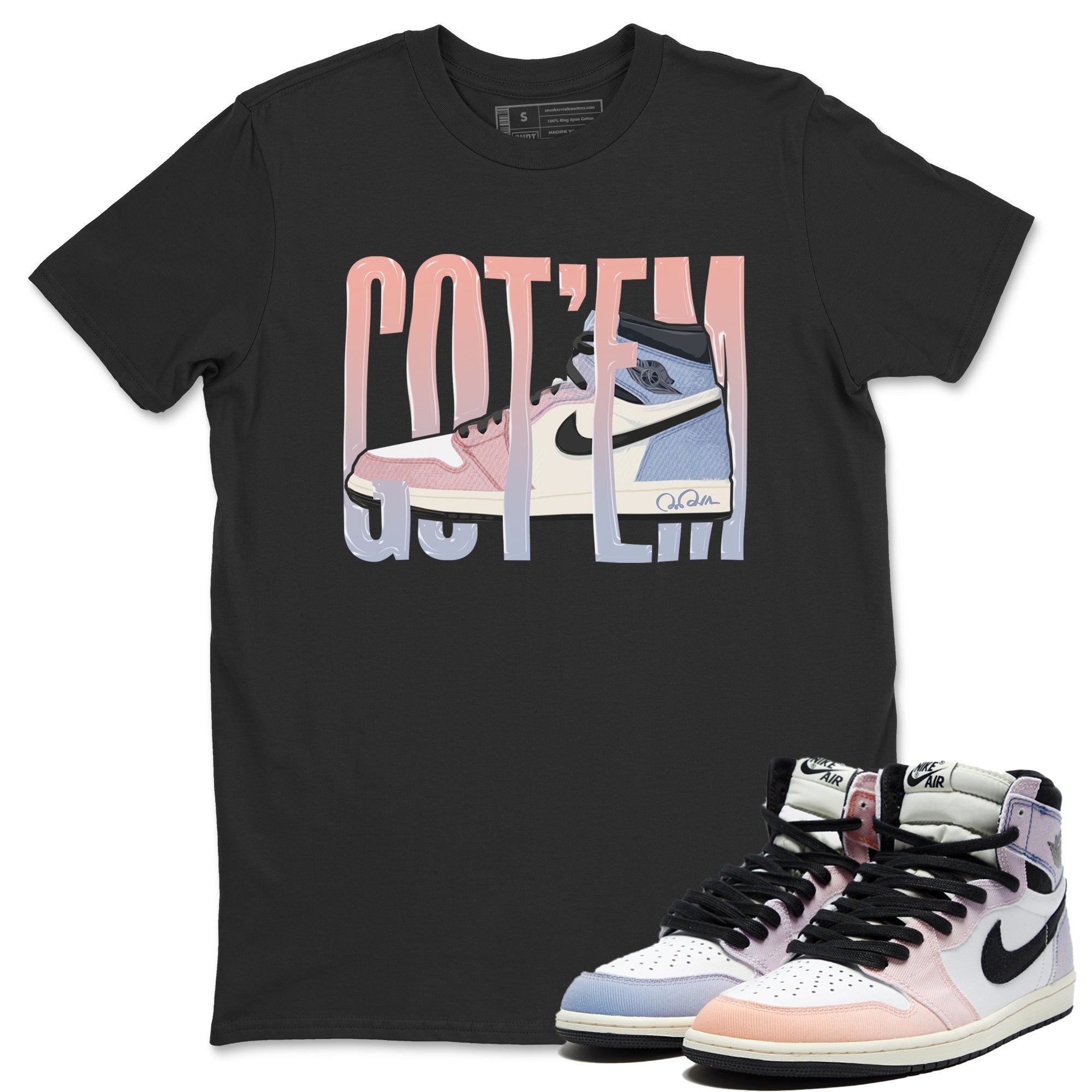 Air Jordan 1 Skyline Shirt To Match Jordans Wiggling Gotem Sneaker Tees AJ1 Skyline Drip Gear Zone Sneaker Matching Clothing Unisex Shirts Black 1