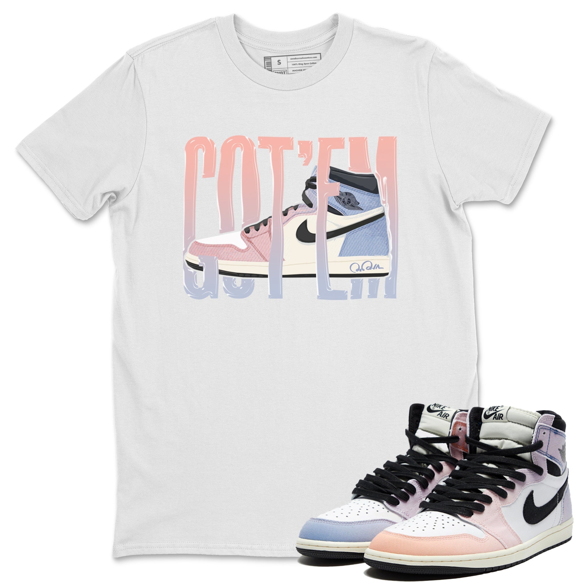 Air Jordan 1 Skyline Shirt To Match Jordans Wiggling Gotem Sneaker Tees AJ1 Skyline Drip Gear Zone Sneaker Matching Clothing Unisex Shirts White 1
