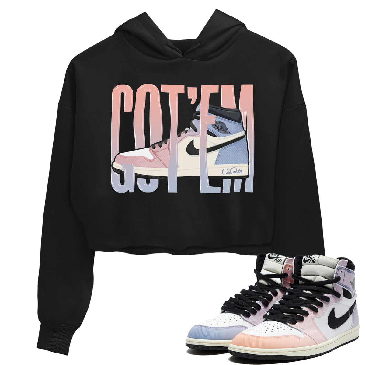 Air Jordan 1 Skyline Shirt To Match Jordans Wiggling Gotem Sneaker Tees AJ1 Skyline Drip Gear Zone Sneaker Matching Clothing Women's Shirts Black 1