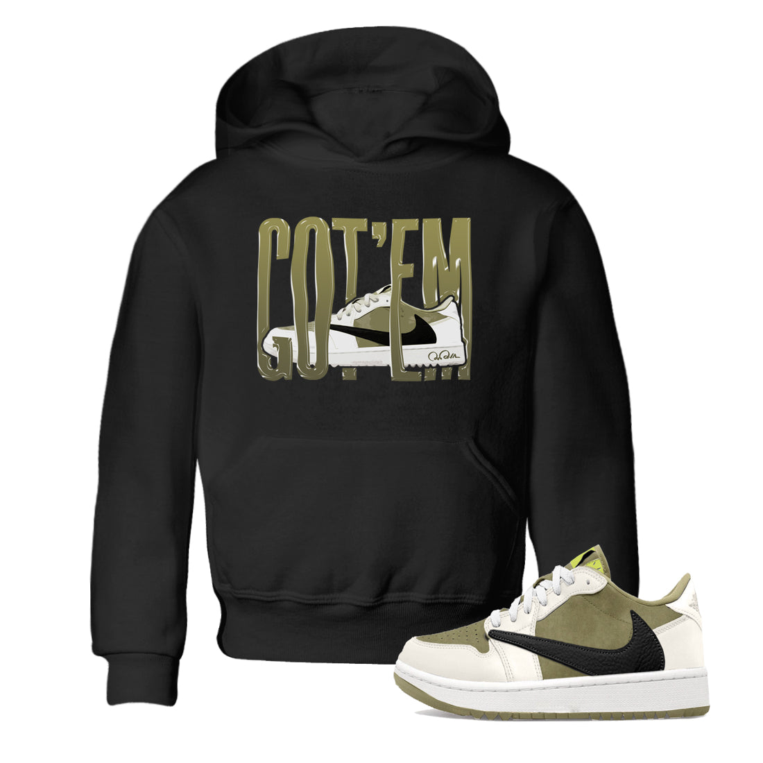 Air Jordan 1 Travis Scott Golf shirt to match jordans Wiggling Gotem Streetwear Sneaker Shirt AJ1 lowTravis Scott Golf Drip Gear Zone Sneaker Matching Clothing Baby Toddler Black 1 T-Shirt