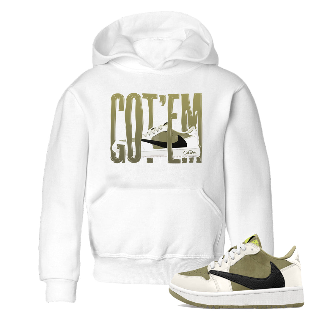 Air Jordan 1 Travis Scott Golf shirt to match jordans Wiggling Gotem Streetwear Sneaker Shirt AJ1 lowTravis Scott Golf Drip Gear Zone Sneaker Matching Clothing Baby Toddler White 1 T-Shirt