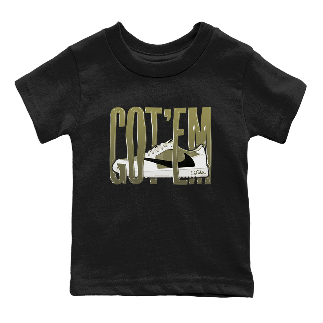 Air Jordan 1 Travis Scott Golf shirt to match jordans Wiggling Gotem Streetwear Sneaker Shirt AJ1 lowTravis Scott Golf Drip Gear Zone Sneaker Matching Clothing Baby Toddler Black 2 T-Shirt