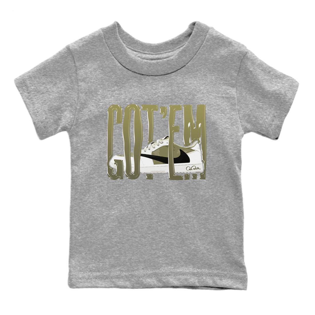 Air Jordan 1 Travis Scott Golf shirt to match jordans Wiggling Gotem Streetwear Sneaker Shirt AJ1 lowTravis Scott Golf Drip Gear Zone Sneaker Matching Clothing Baby Toddler Heather Grey 2 T-Shirt