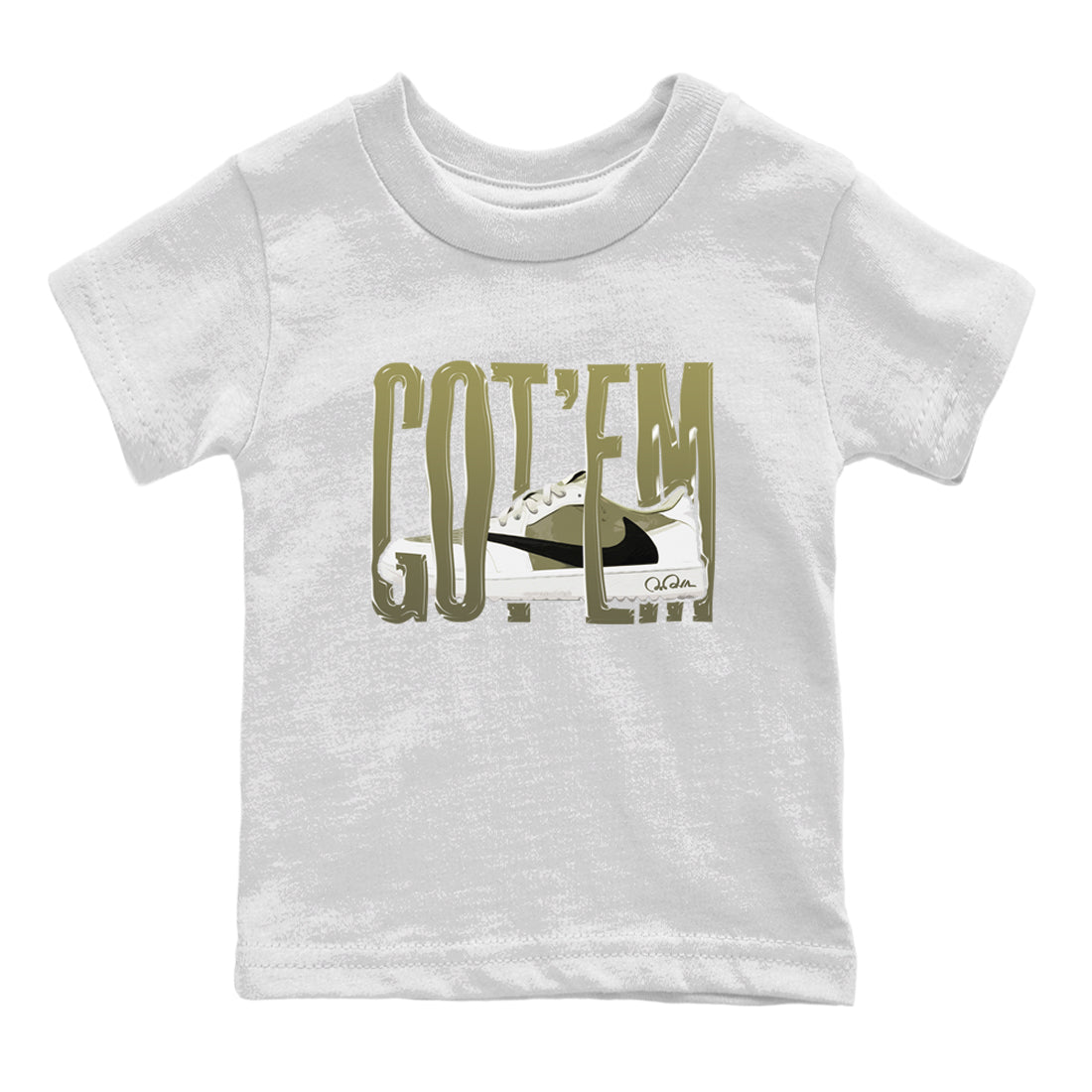 Air Jordan 1 Travis Scott Golf shirt to match jordans Wiggling Gotem Streetwear Sneaker Shirt AJ1 lowTravis Scott Golf Drip Gear Zone Sneaker Matching Clothing Baby Toddler White 2 T-Shirt