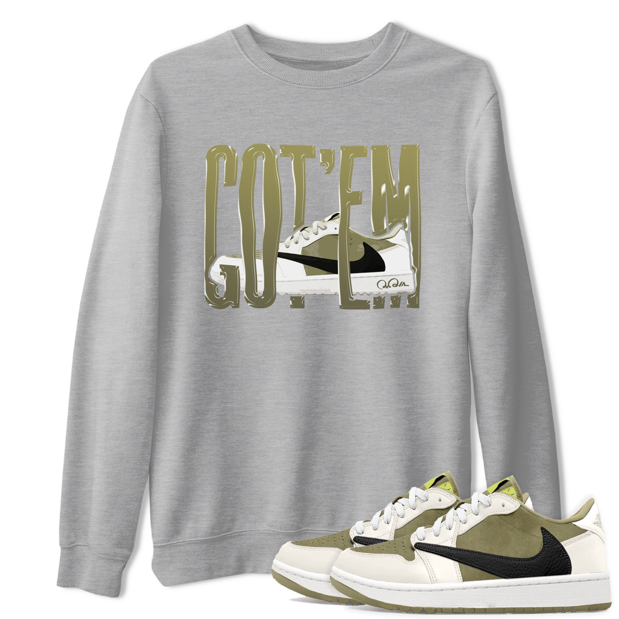 Air Jordan 1 Travis Scott Golf shirt to match jordans Wiggling Gotem Streetwear Sneaker Shirt AJ1 lowTravis Scott Golf Drip Gear Zone Sneaker Matching Clothing Unisex Heather Grey 1 T-Shirt