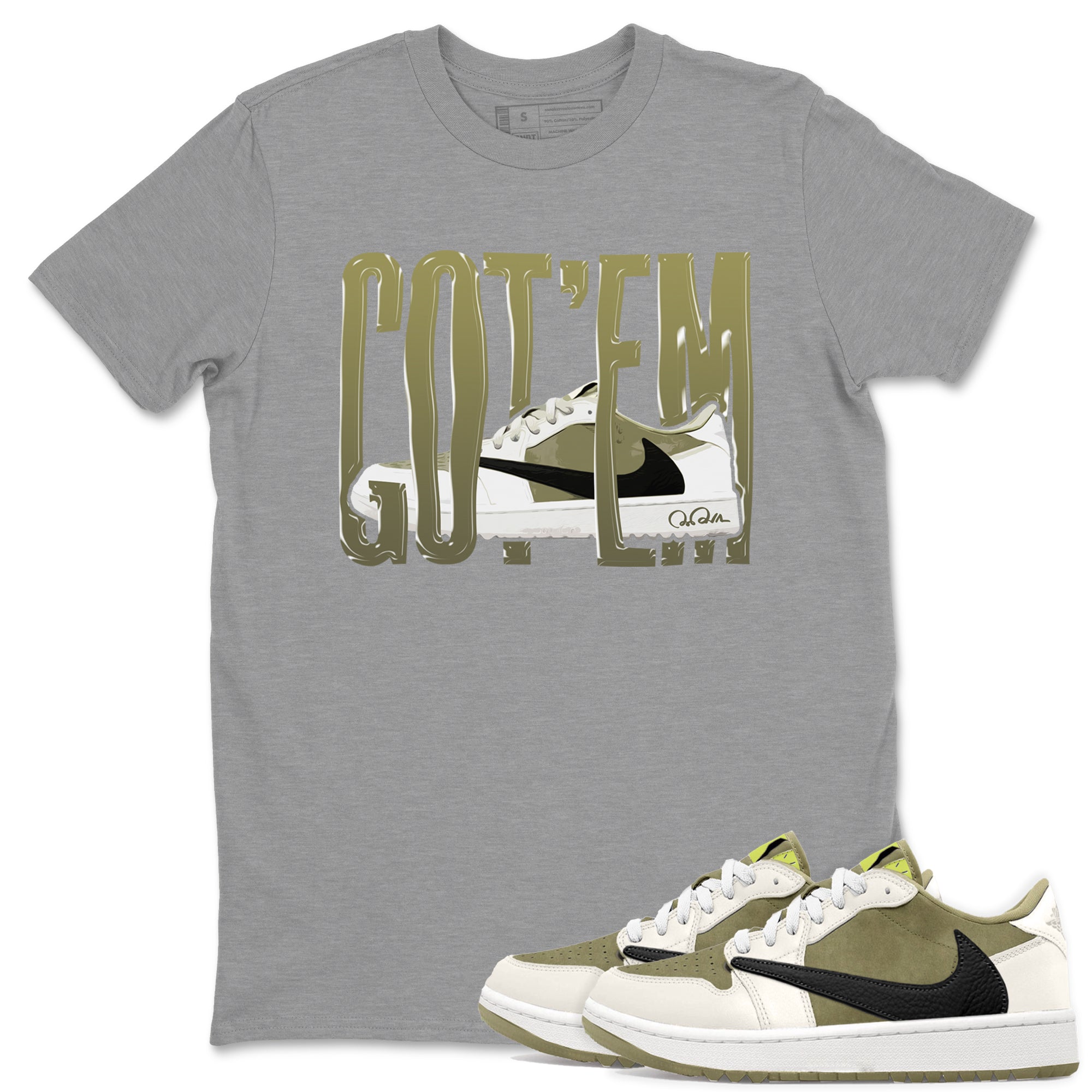 Air Jordan 1 Travis Scott Golf shirt to match jordans Wiggling Gotem Streetwear Sneaker Shirt AJ1 lowTravis Scott Golf Drip Gear Zone Sneaker Matching Clothing Unisex Heather Grey 1 T-Shirt