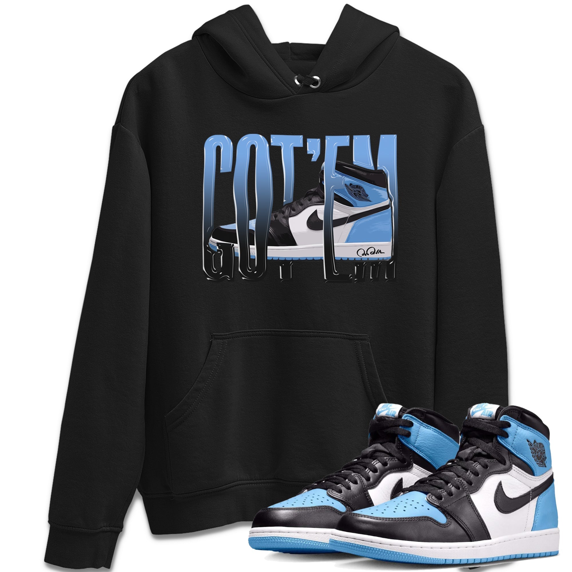 Air Jordan 1 Retro High OG UNC Toe Shirt to match Jordans Wiggling Gotem Streetwear Sneaker Shirt 1s UNC Toe Drip Gear Zone Sneaker Matching Clothing Crew Neck T-Shirts Black 1