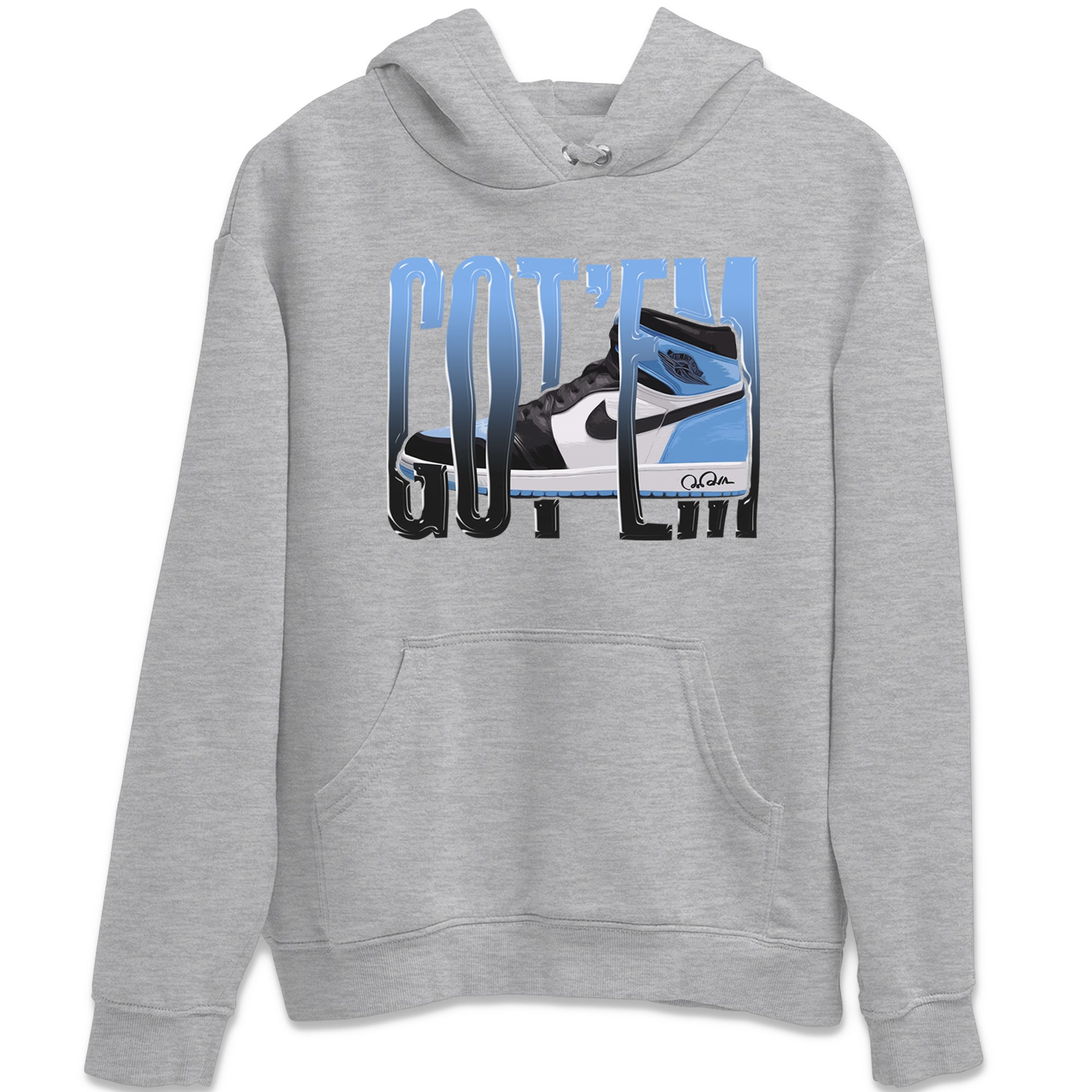 Air Jordan 1 Retro High OG UNC Toe Shirt to match Jordans Wiggling Gotem Streetwear Sneaker Shirt 1s UNC Toe Drip Gear Zone Sneaker Matching Clothing Crew Neck T-Shirts Heather Grey 2