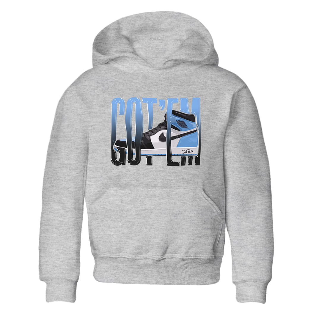 Air Jordan 1 Retro High OG UNC Toe Shirt to match Jordans Wiggling Gotem Streetwear Sneaker Shirt 1s UNC Toe Drip Gear Zone Sneaker Matching Clothing Kids and Baby Tees Heather Grey 2