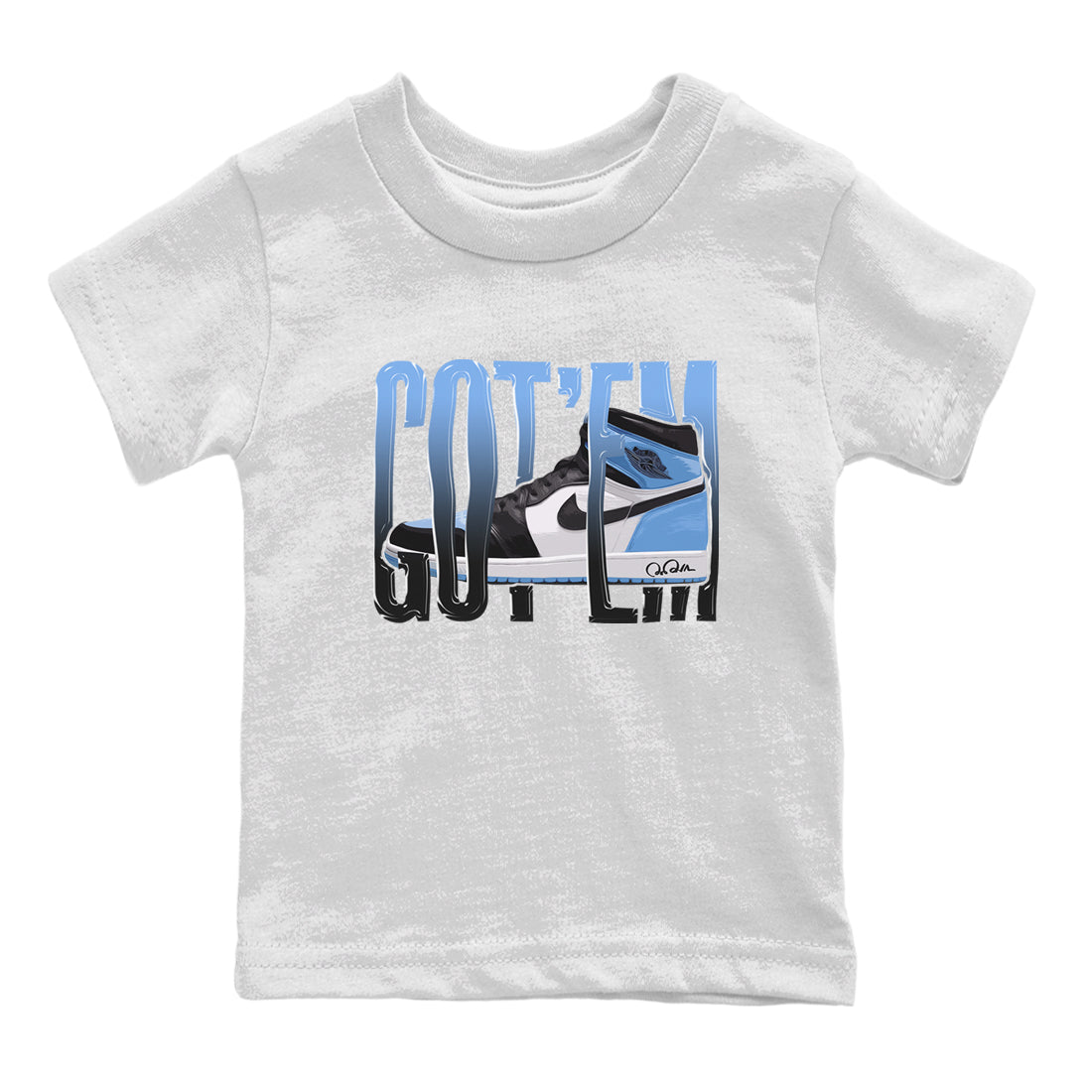 Air Jordan 1 Retro High OG UNC Toe Shirt to match Jordans Wiggling Gotem Streetwear Sneaker Shirt 1s UNC Toe Drip Gear Zone Sneaker Matching Clothing Kids and Baby Tees White 2