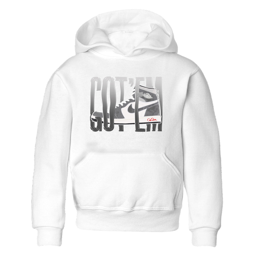 Air Jordan 1 Washed Heritage Sneaker Match Tees Wiggling Gotem Streetwear Sneaker Shirt AJ1 Washed Heritage Sneaker Release Tees Kids Shirts White 2