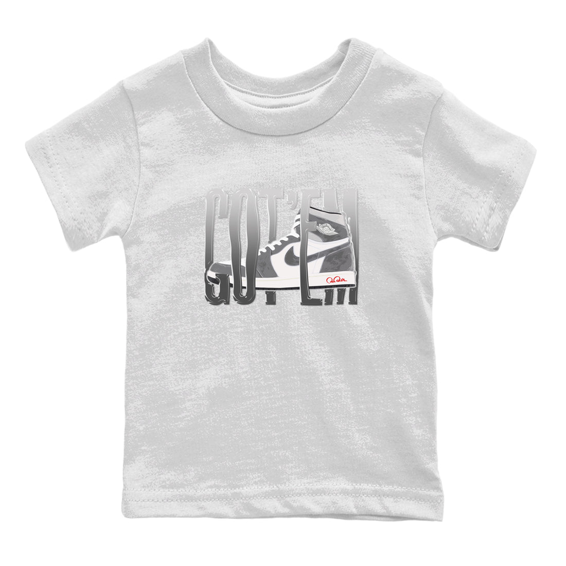 Air Jordan 1 Washed Heritage Sneaker Match Tees Wiggling Gotem Streetwear Sneaker Shirt AJ1 Washed Heritage Sneaker Release Tees Kids Shirts White 2