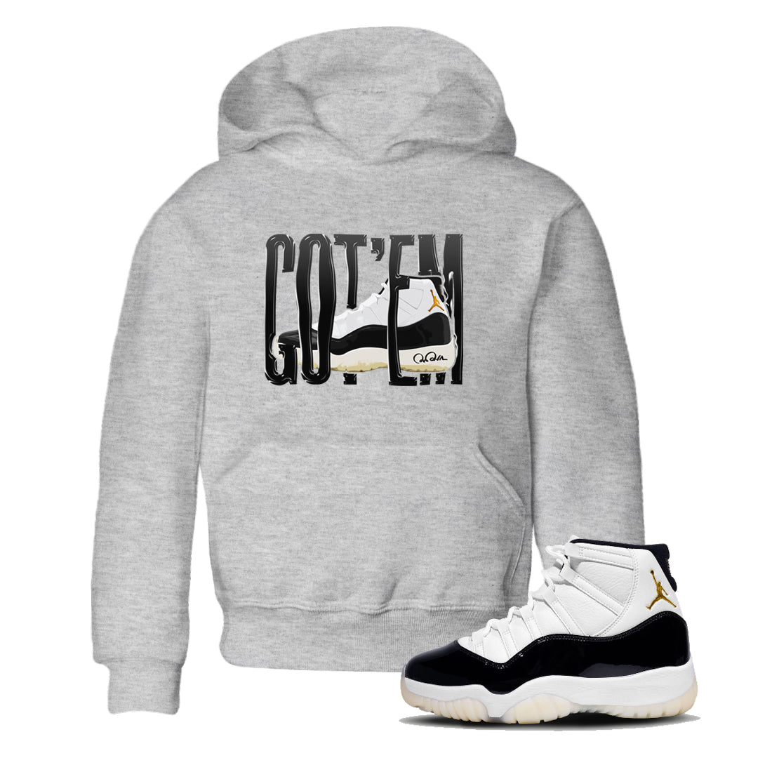 Air Jordan 11 Gratitude shirt to match jordans Wiggling Gotem sneaker tees AJ11 Gratitude Drip Gear Zone Baby Toddler Heather Grey 1 T-Shirt