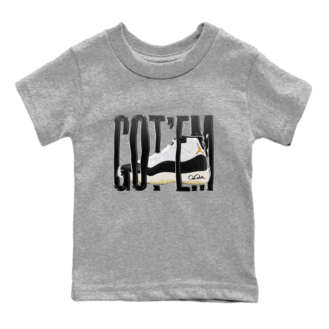 Air Jordan 11 Gratitude shirt to match jordans Wiggling Gotem sneaker tees AJ11 Gratitude Drip Gear Zone Baby Toddler Heather Grey 2 T-Shirt