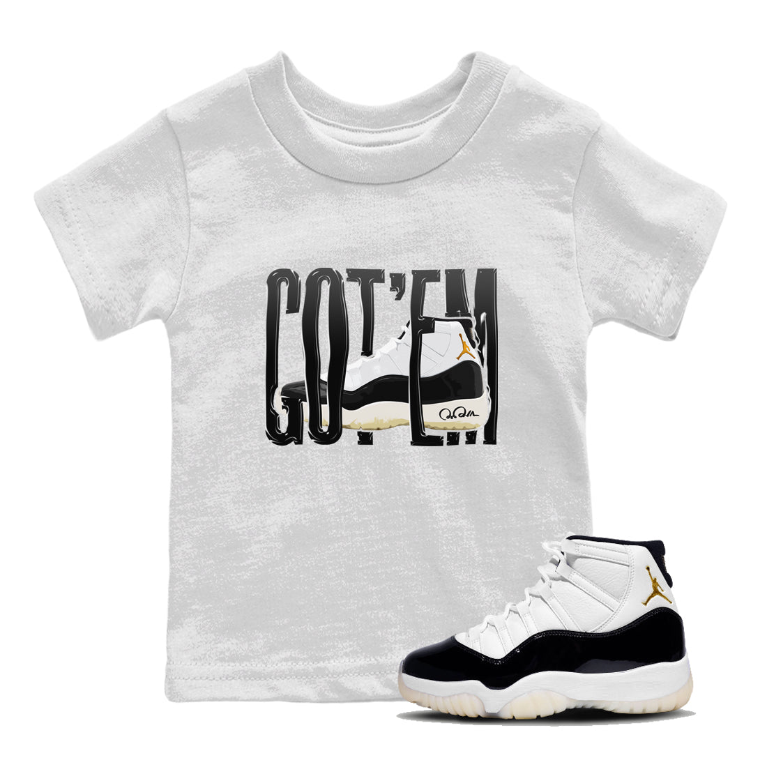 Air Jordan 11 Gratitude shirt to match jordans Wiggling Gotem sneaker tees AJ11 Gratitude Drip Gear Zone Baby Toddler White 1 T-Shirt