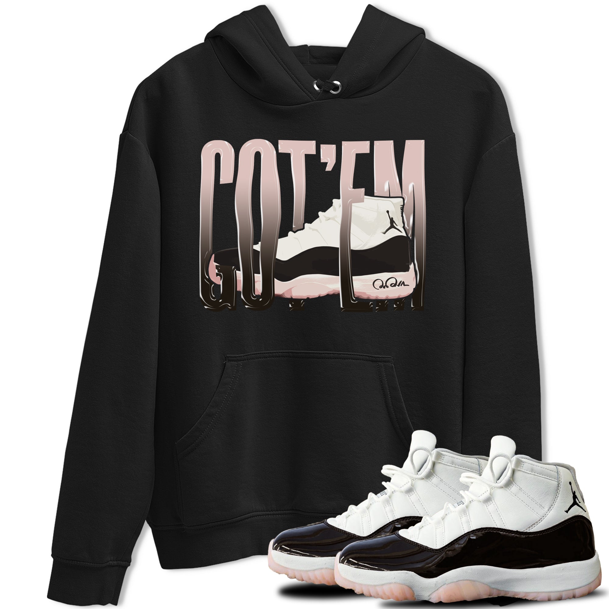 Air Jordan 11 Neapolitan shirt to match jordans Wiggling Gotem sneaker matching t-shirts and clothing AJ11 Neapolitan Drip Gear Zone Cotton Casual Unisex Black 1 T-Shirt