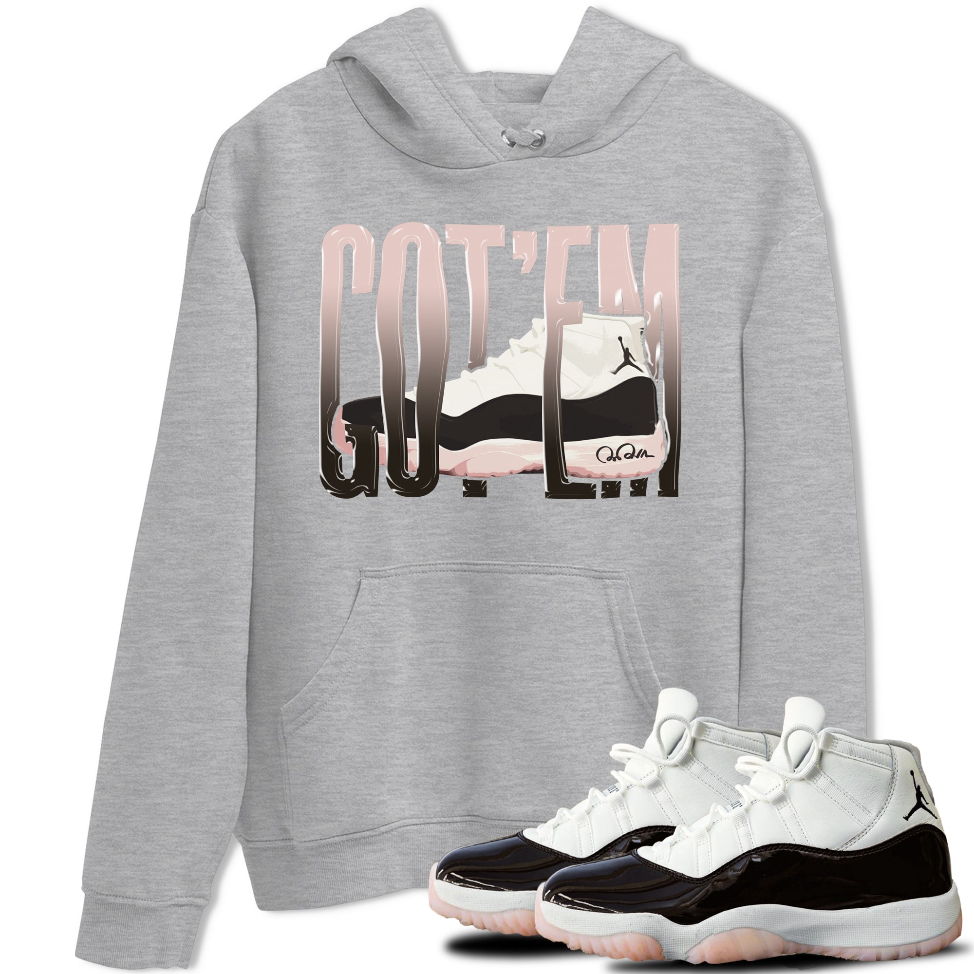 Air Jordan 11 Neapolitan shirt to match jordans Wiggling Gotem sneaker matching t-shirts and clothing AJ11 Neapolitan Drip Gear Zone Cotton Casual Unisex Heather Grey 1 T-Shirt