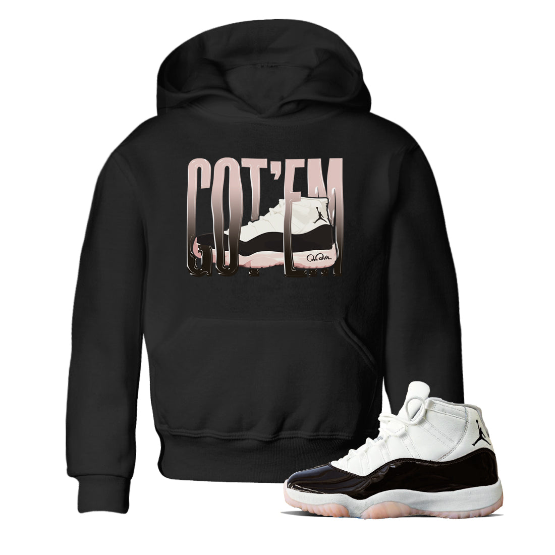 Air Jordan 11 Neapolitan shirt to match jordans Wiggling Gotem sneaker matching t-shirts and clothing AJ11 Neapolitan Drip Gear Zone Youth Kids Toddler Black 1 T-Shirt