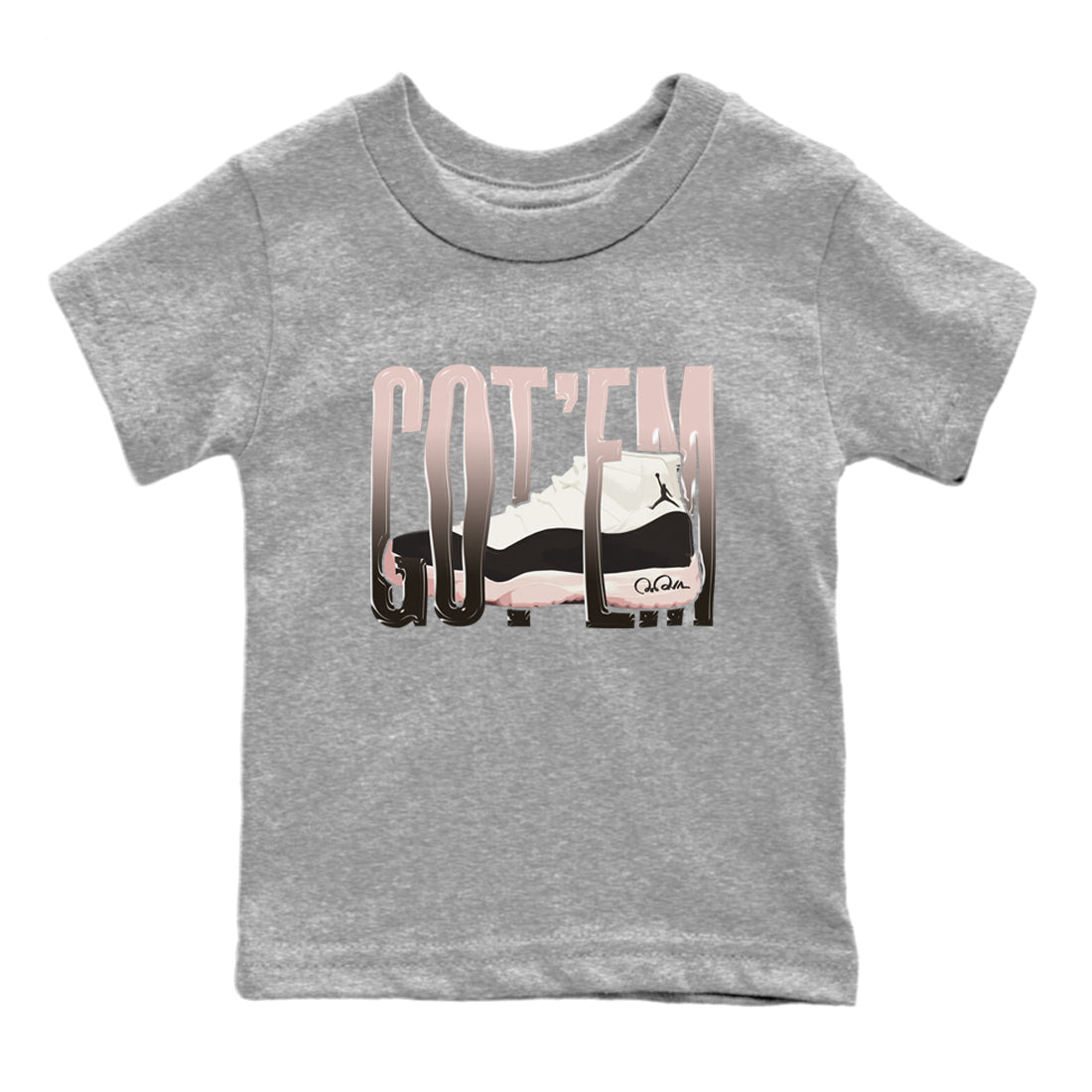 Air Jordan 11 Neapolitan shirt to match jordans Wiggling Gotem sneaker matching t-shirts and clothing AJ11 Neapolitan Drip Gear Zone Youth Kids Toddler Heather Grey 2 T-Shirt