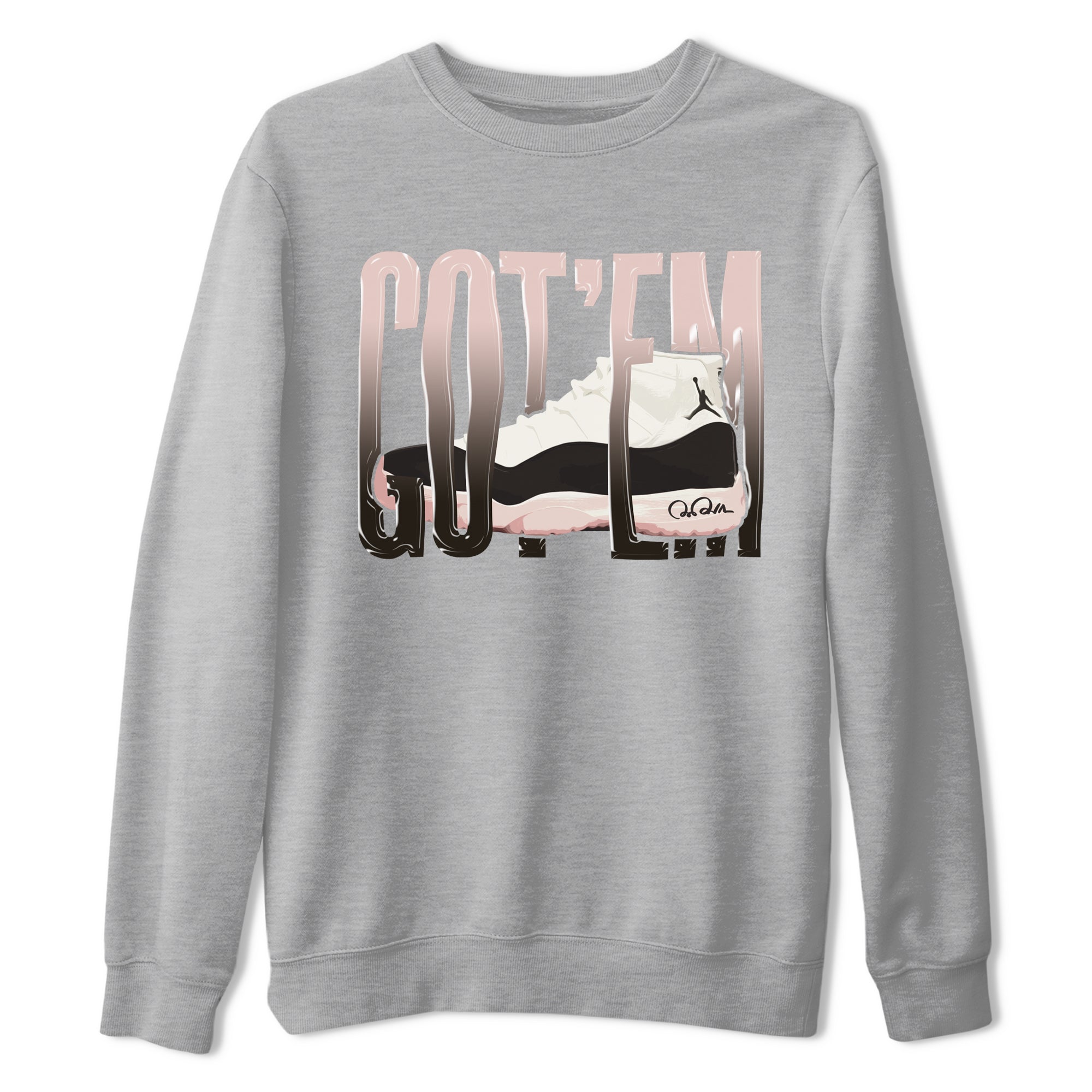 Air Jordan 11 Neapolitan shirt to match jordans Wiggling Gotem sneaker matching t-shirts and clothing AJ11 Neapolitan Drip Gear Zone Cotton Casual Unisex Heather Grey 2 T-Shirt