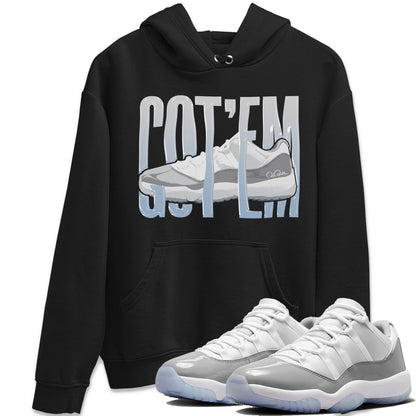 Air Jordan 11 White Cement Sneaker Match Tees Wiggling Gotem Streetwear Sneaker Shirt Air Jordan 11 Cement Grey Sneaker Release Tees Unisex Shirts Black 1