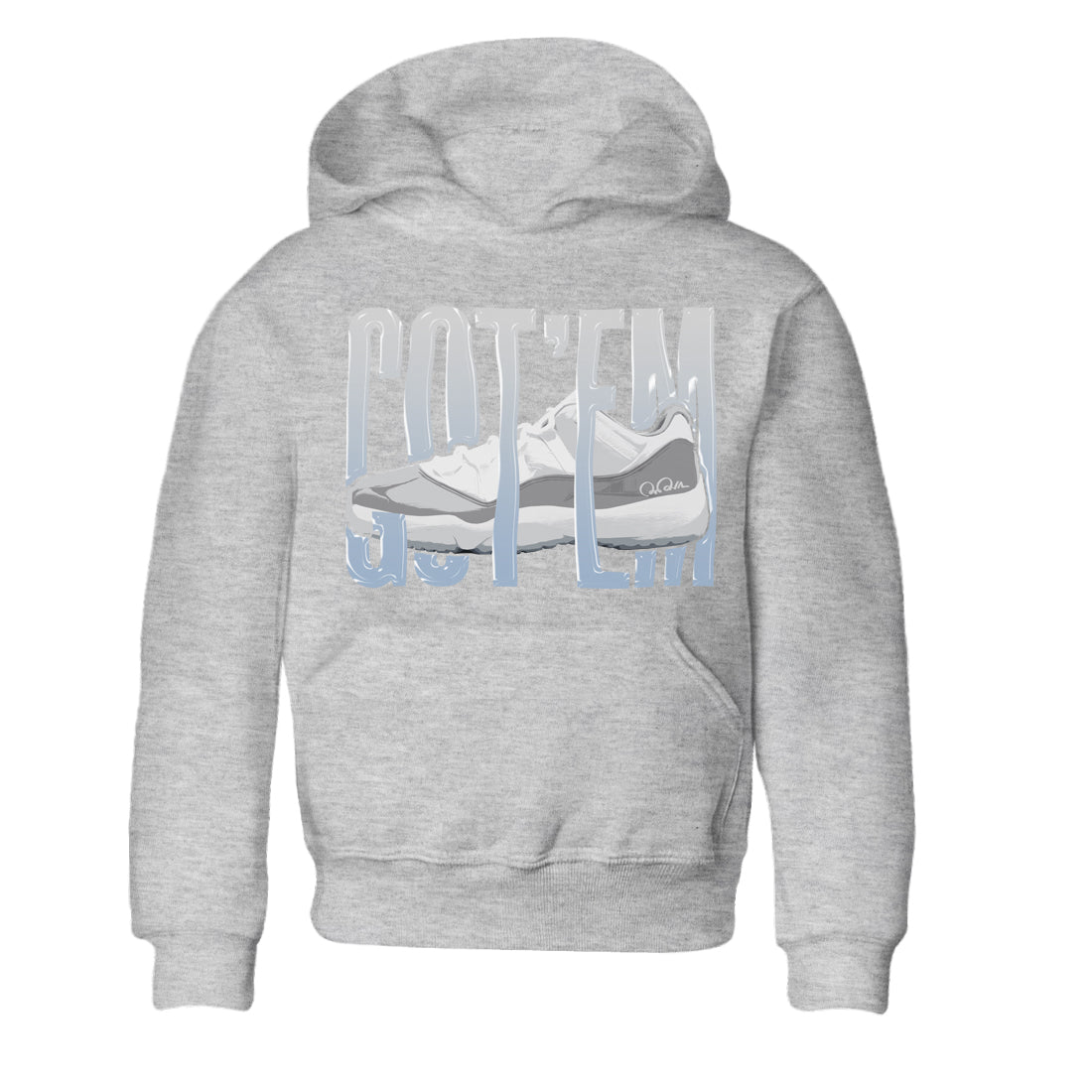 Air Jordan 11 White Cement Sneaker Match Tees Wiggling Gotem Streetwear Sneaker Shirt Air Jordan 11 Cement Grey Sneaker Release Tees Kids Shirts Heather Grey 2