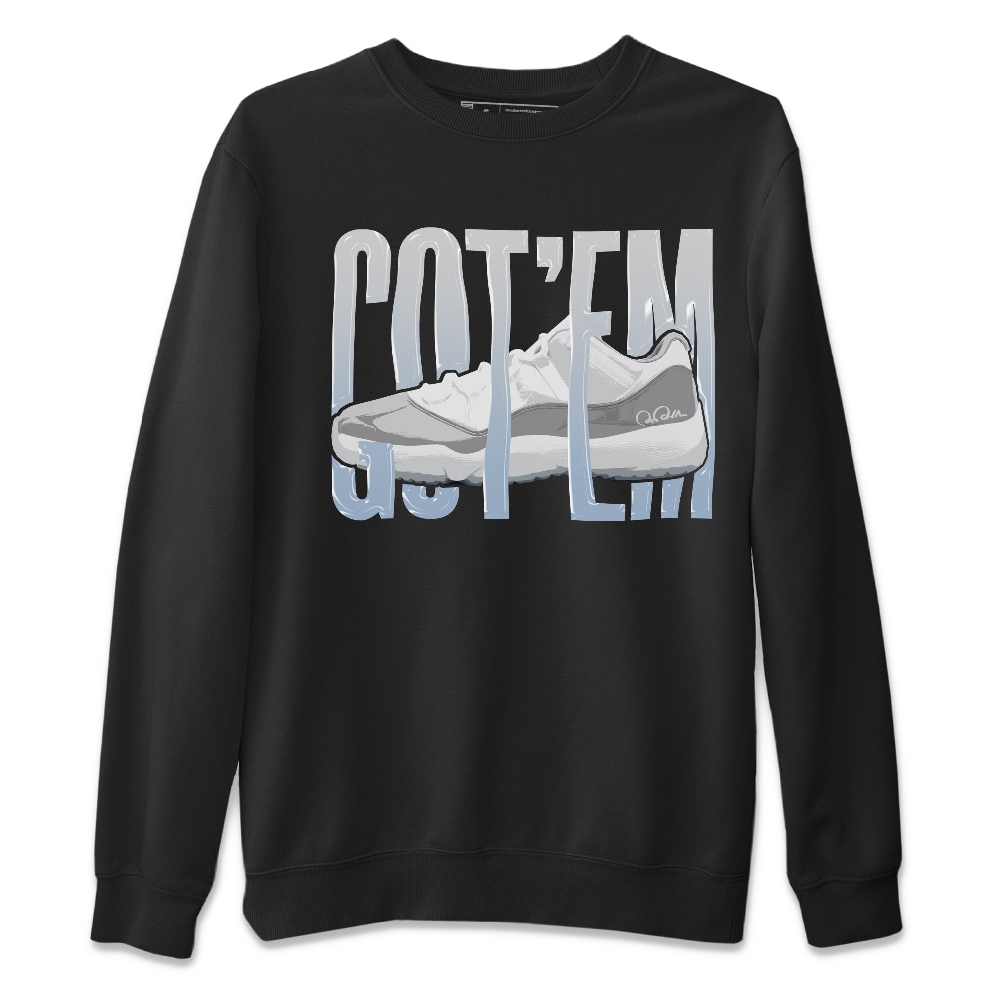 Air Jordan 11 White Cement Sneaker Match Tees Wiggling Gotem Streetwear Sneaker Shirt Air Jordan 11 Cement Grey Sneaker Release Tees Unisex Shirts Black 2