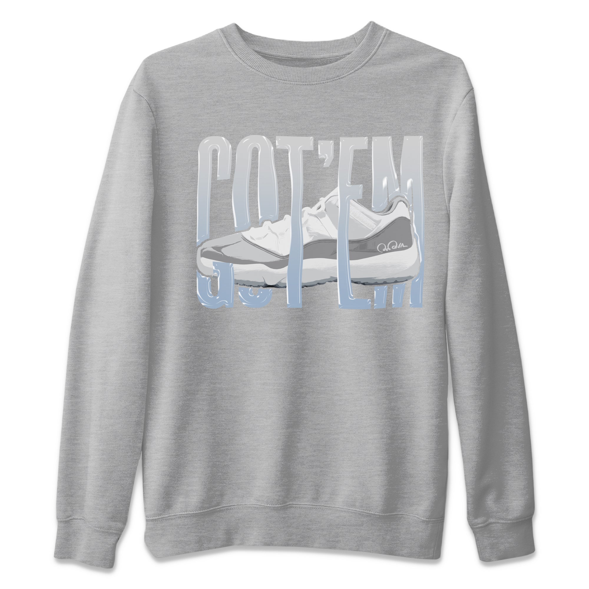 Air Jordan 11 White Cement Sneaker Match Tees Wiggling Gotem Streetwear Sneaker Shirt Air Jordan 11 Cement Grey Sneaker Release Tees Unisex Shirts Heather Grey 2