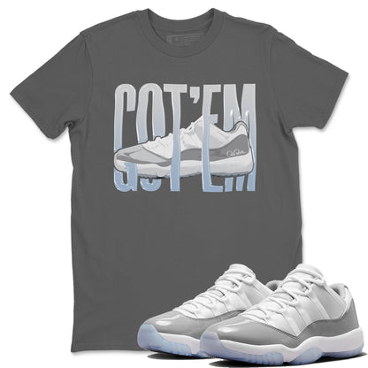 Air Jordan 11 White Cement Wiggling Gotem Crew Neck Streetwear Sneaker Shirt Air Jordan 11 Cement Grey Sneaker T-Shirts Washing and Care Tip