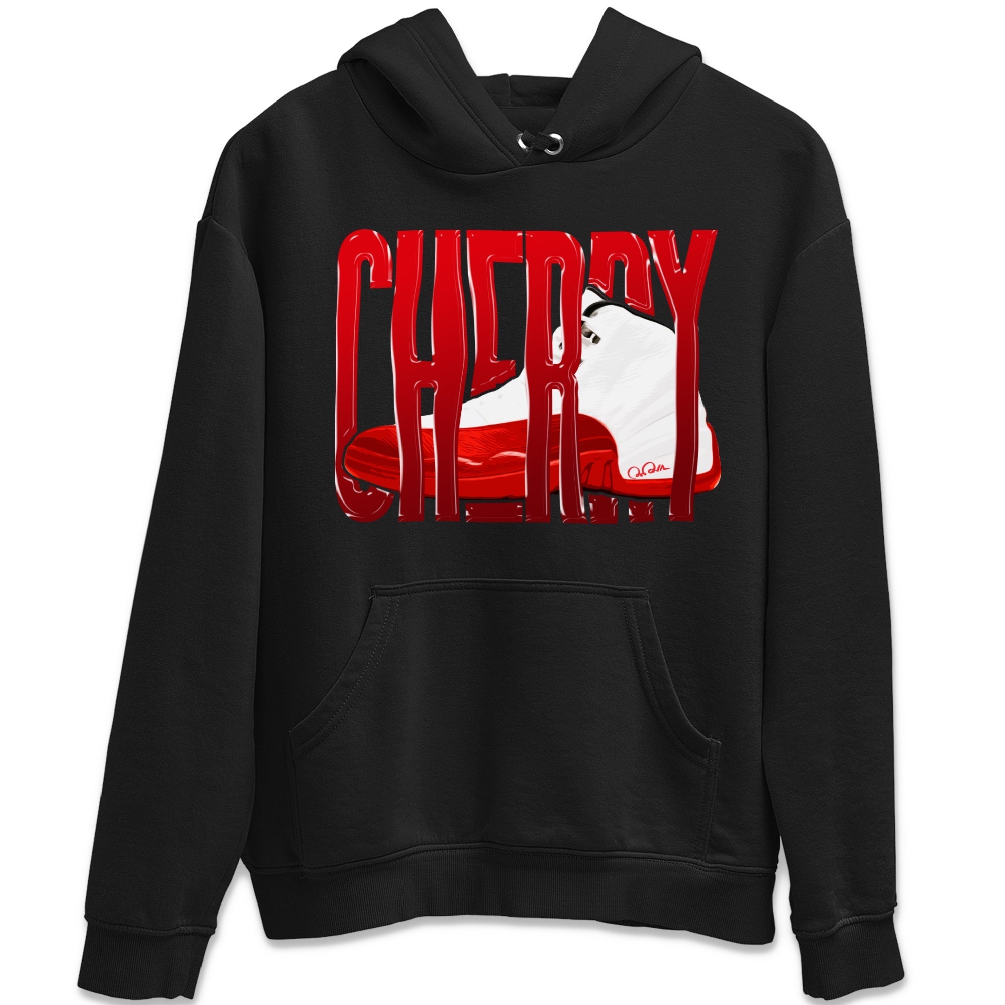 Air Jordan 12 Cherry Sneaker Match Tees Wiggling Gotem Streetwear Sneaker Shirt AJ12 Cherry Sneaker Release Tees Unisex Shirts Black 2