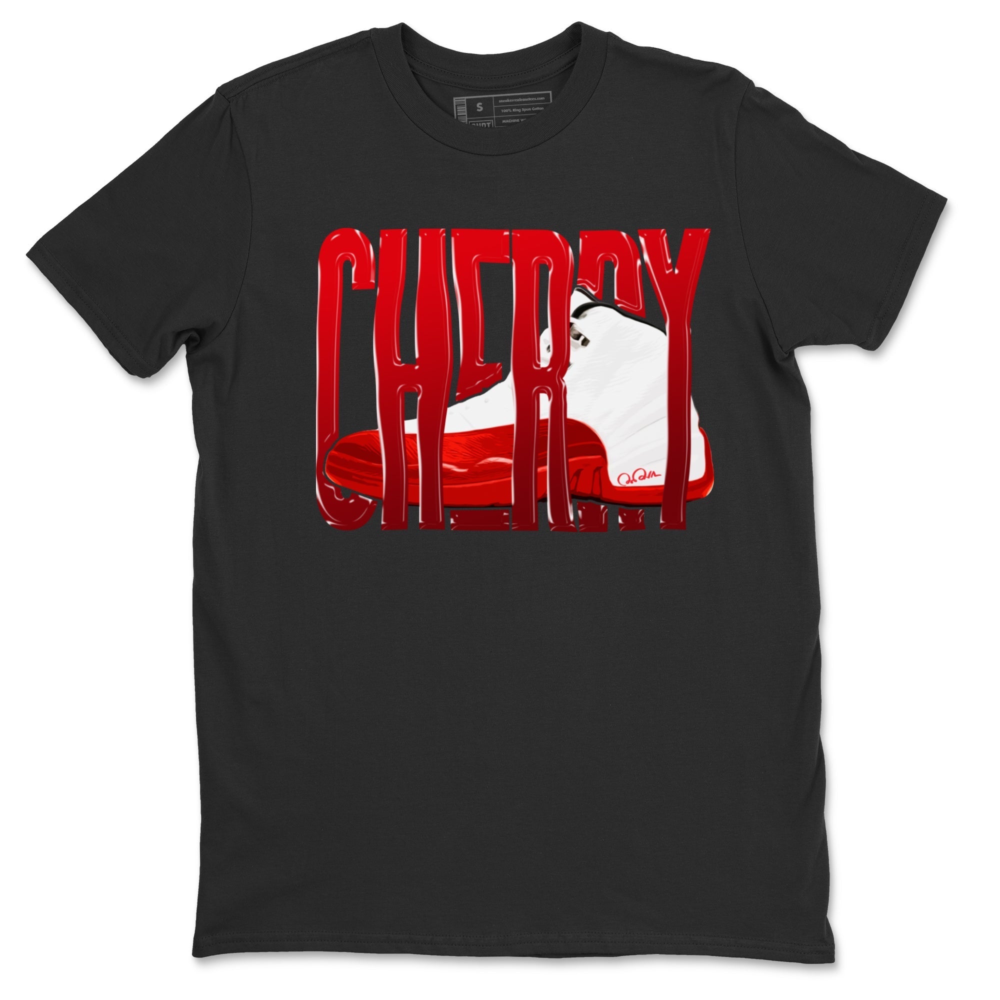 Air Jordan 12 Cherry Sneaker Match Tees Wiggling Gotem Streetwear Sneaker Shirt AJ12 Cherry Sneaker Release Tees Unisex Shirts Black 2