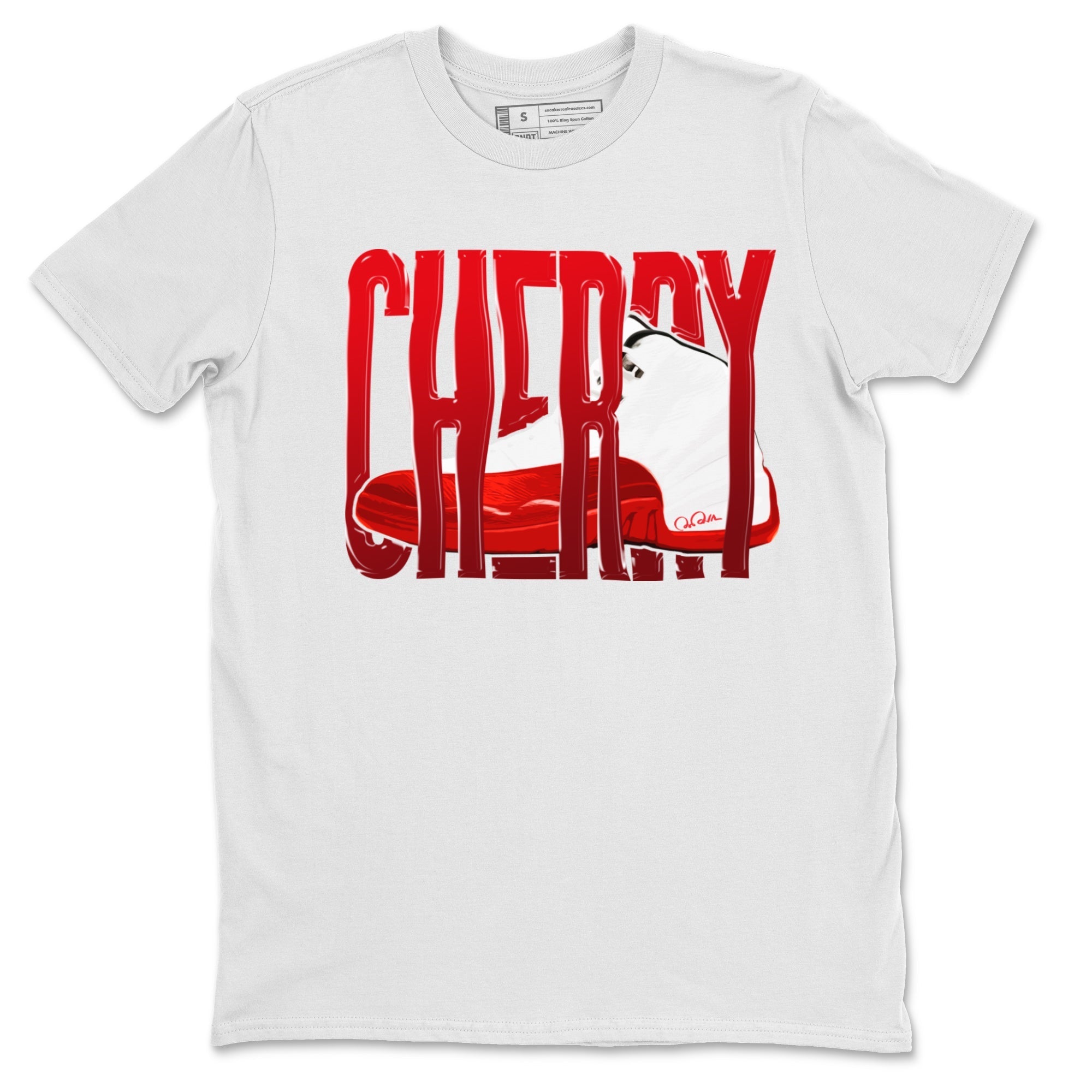Air Jordan 12 Cherry Sneaker Match Tees Wiggling Gotem Streetwear Sneaker Shirt AJ12 Cherry Sneaker Release Tees Unisex Shirts White 2