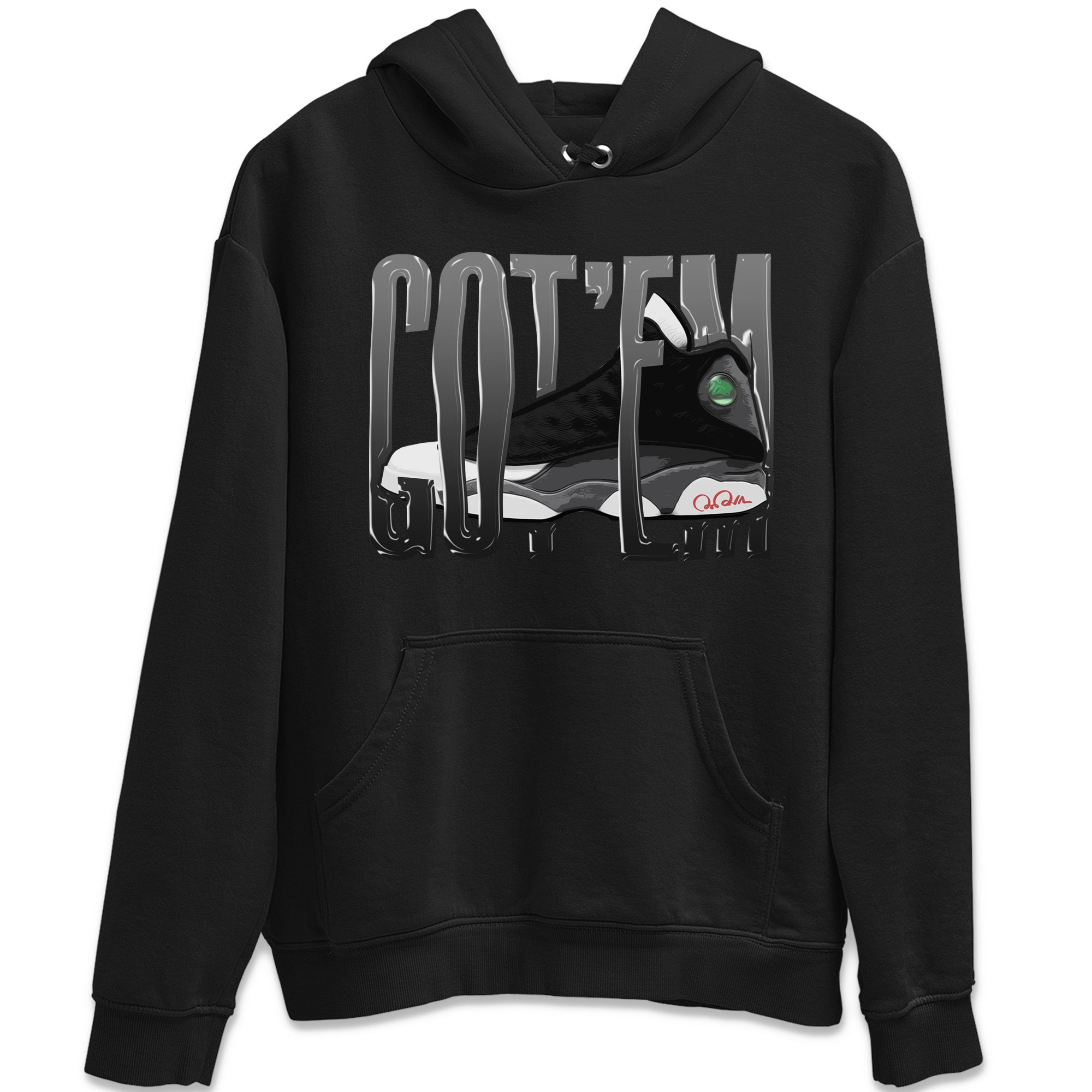 Air Jordan 13 Black Flint Sneaker Match Tees Wiggling Gotem Streetwear Sneaker Shirt AJ13 Retro Black Flint Sneaker Release Tees Unisex Shirts Black 2