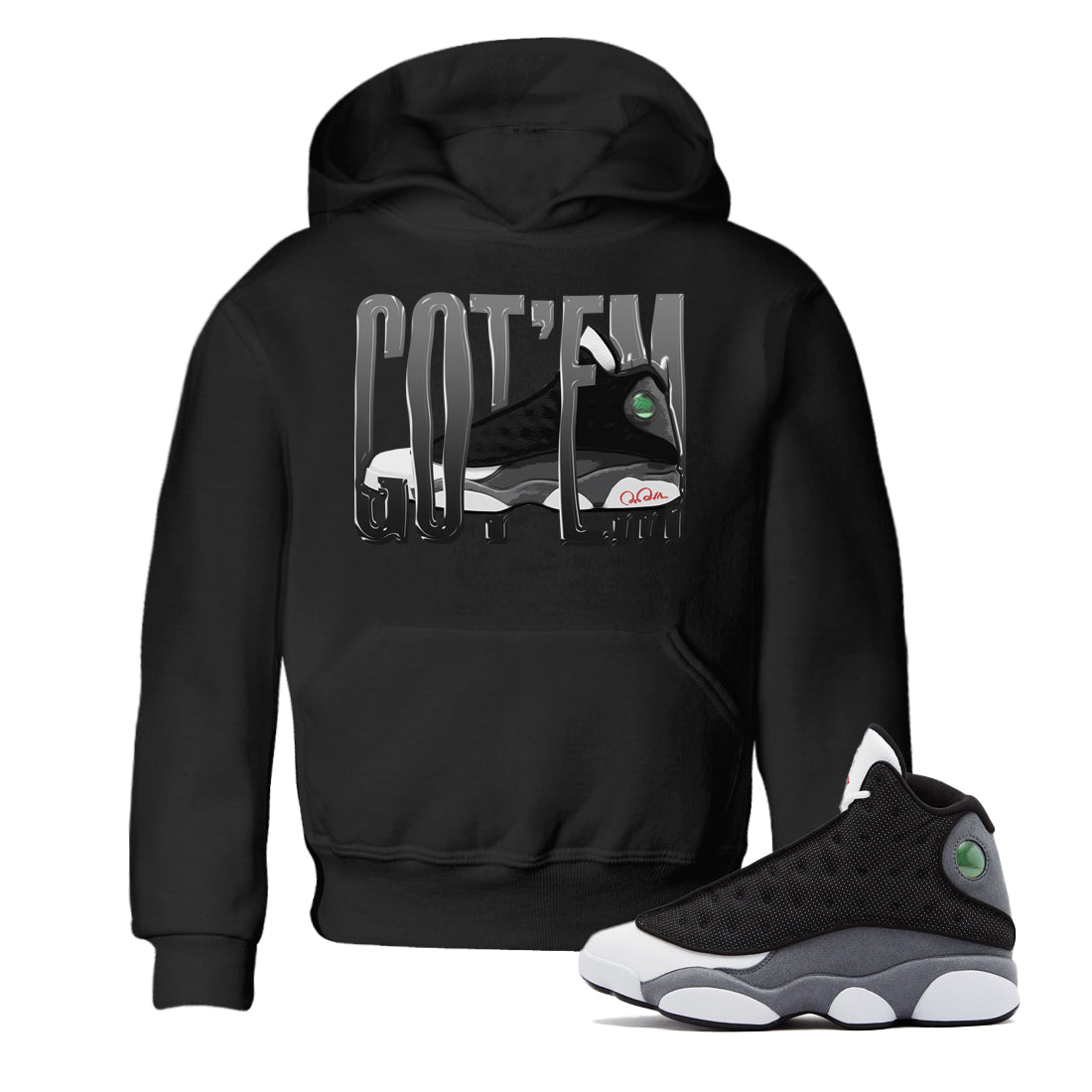 Air Jordan 13 Black Flint Wiggling Gotem Baby and Kids Streetwear Sneaker Shirt AJ13 Retro Black Flint Kids Streetwear Sneaker Shirt Washing and Care Tip