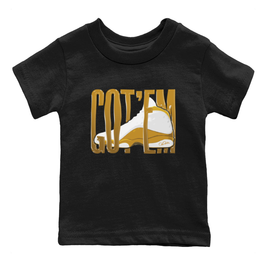 Air Jordan 13 Wheat Sneaker Match Tees Wiggling Gotem Streetwear Sneaker Shirt AJ13 Wheat Sneaker Release Tees Kids Shirts Black 2
