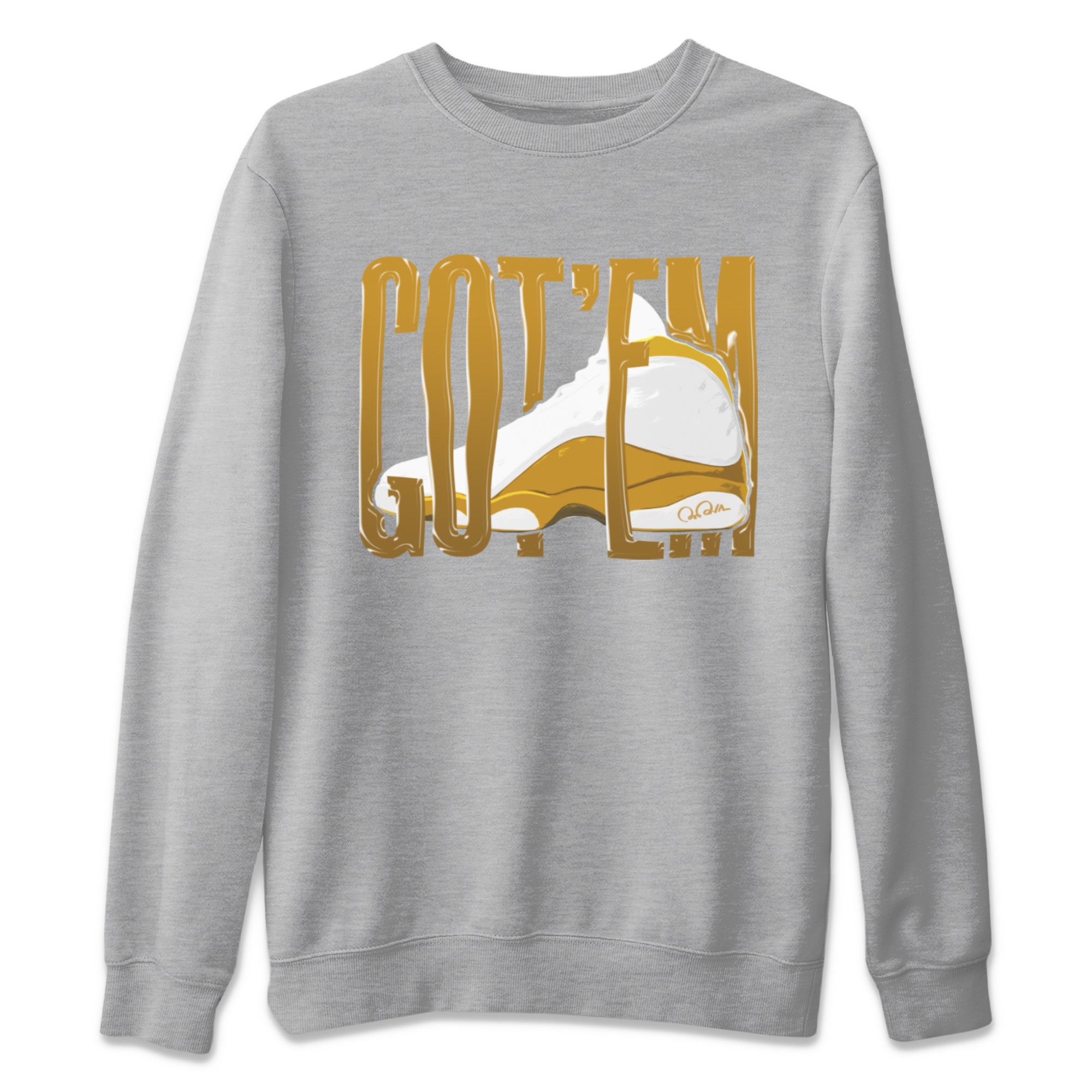 Air Jordan 13 Wheat Sneaker Match Tees Wiggling Gotem Streetwear Sneaker Shirt AJ13 Wheat Sneaker Release Tees Unisex Shirts Heather Grey 2