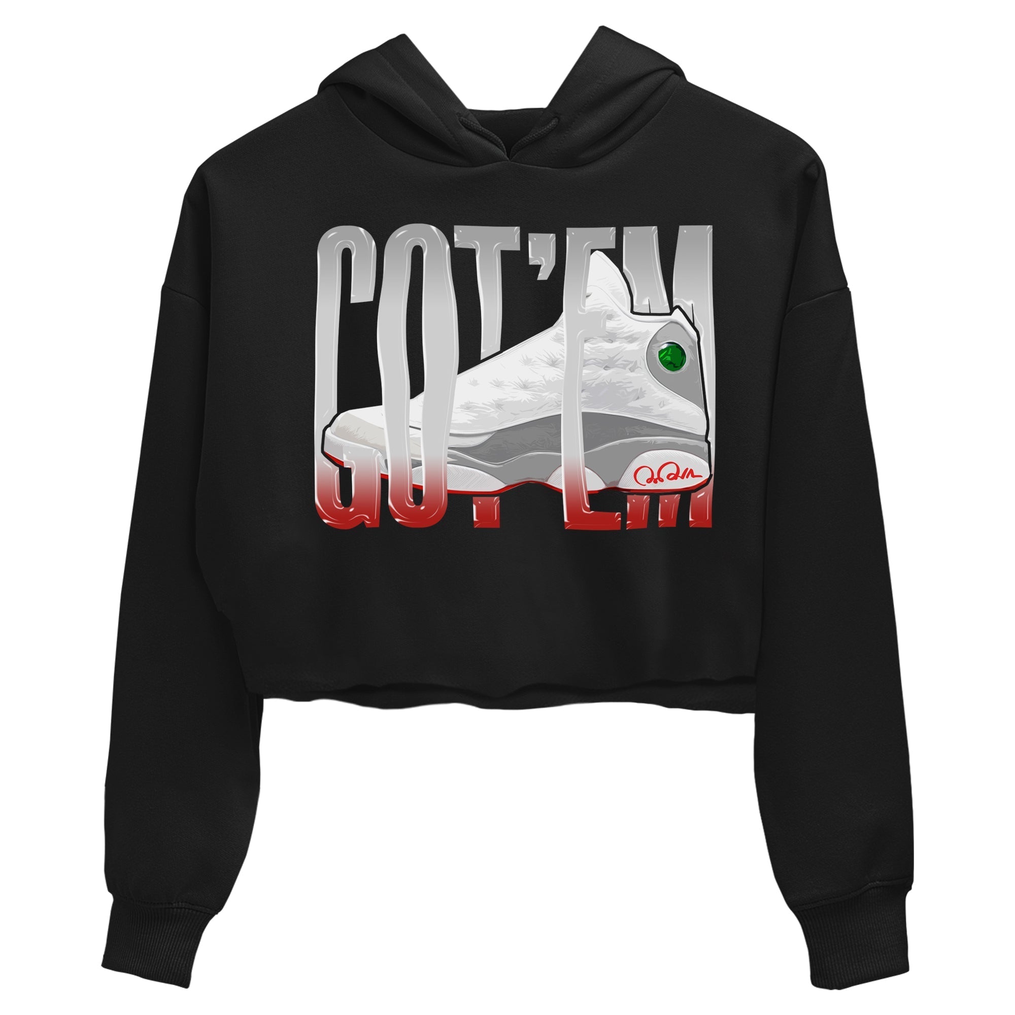 Air Jordan 13 Wolf Grey Sneaker Match Tees Wiggling Gotem Streetwear Sneaker Shirt AJ13 Wolf Grey Sneaker Release Tees Women's Shirts Black 2