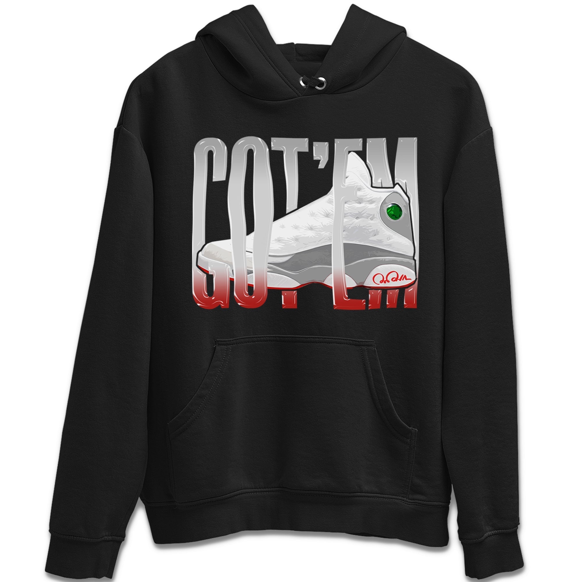 Air Jordan 13 Wolf Grey Sneaker Match Tees Wiggling Gotem Streetwear Sneaker Shirt AJ13 Wolf Grey Sneaker Release Tees Unisex Shirts Black 2