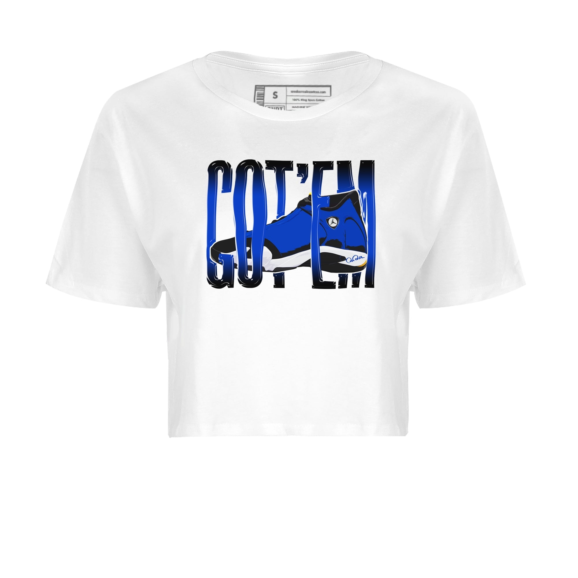 Air Jordan 14 Laney Sneaker Match Tees Wiggling Gotem Streetwear Sneaker Shirt AJ14 Laney Sneaker Release Tees Women's Shirts White 2