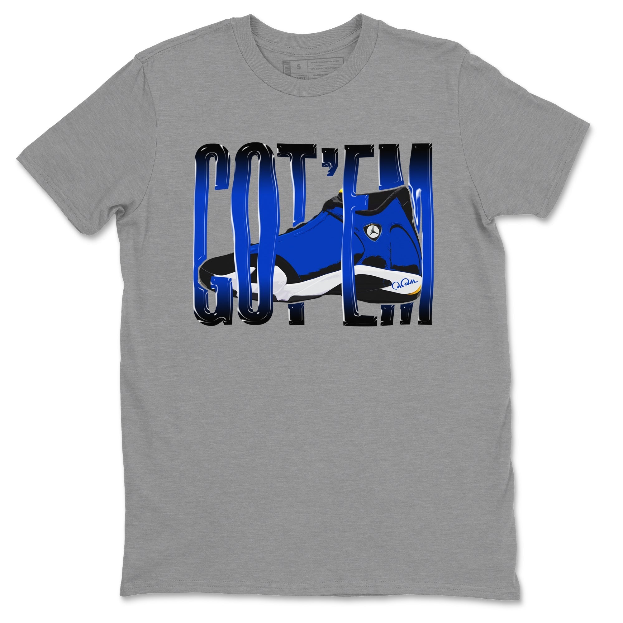 Air Jordan 14 Laney Sneaker Match Tees Wiggling Gotem Streetwear Sneaker Shirt AJ14 Laney Sneaker Release Tees Unisex Shirts Heather Grey 2