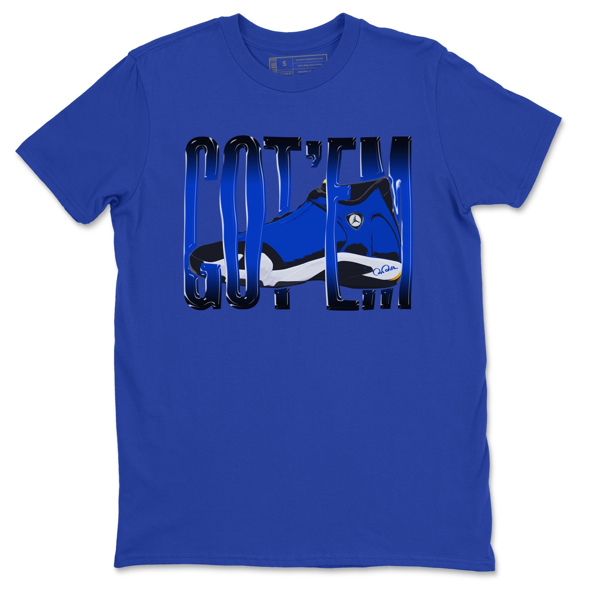 Air Jordan 14 Laney Sneaker Match Tees Wiggling Gotem Streetwear Sneaker Shirt AJ14 Laney Sneaker Release Tees Unisex Shirts Royal Blue 2