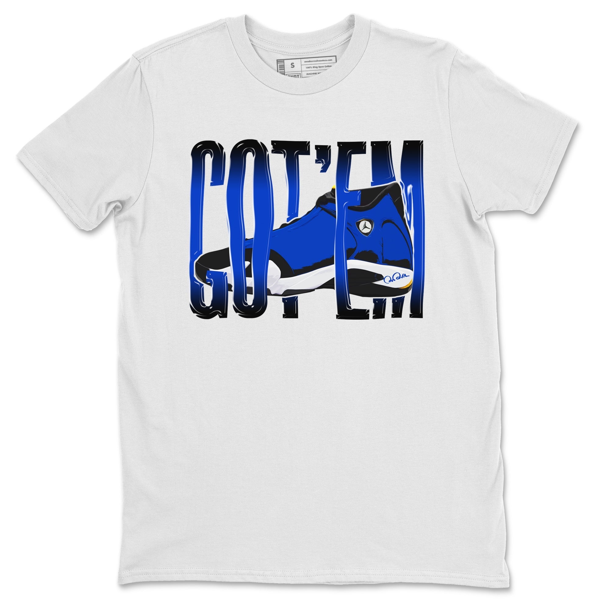 Air Jordan 14 Laney Sneaker Match Tees Wiggling Gotem Streetwear Sneaker Shirt AJ14 Laney Sneaker Release Tees Unisex Shirts White 2