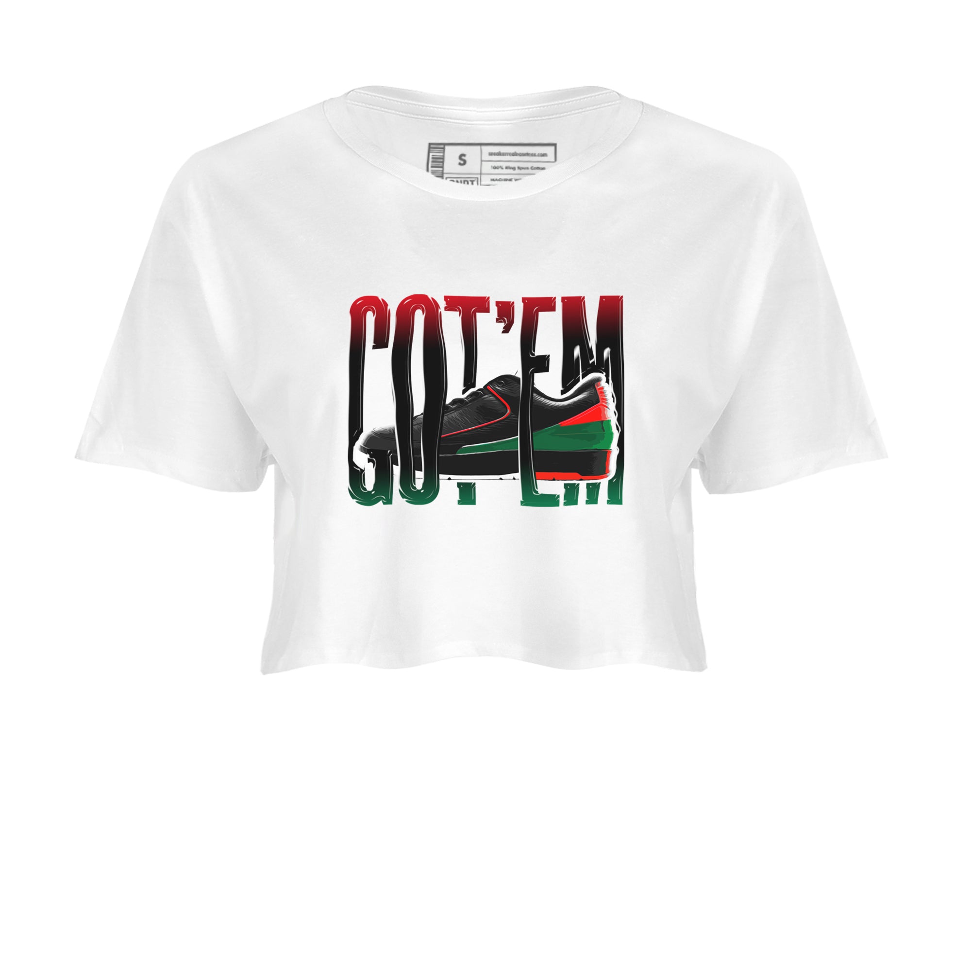 Jordan 2 Low Christmas X-mas Holiday special gift shirt to match jordans Wiggling Gotem sneaker tees Air Jordan 2 Christmas Drip Gear Zone White 2 Crop T-Shirt